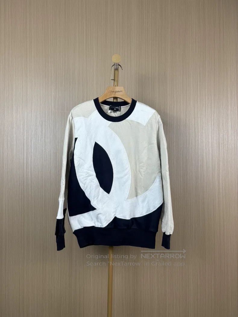 Chanel Classic big logo double C colour-blocked sweatshirt