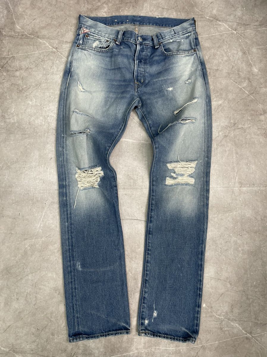 Polo Ralph Lauren Ralph Lauren Vintage Distressed Jeans Blue ripped pants Size US 32 / EU 48 - 1 Thumbnail