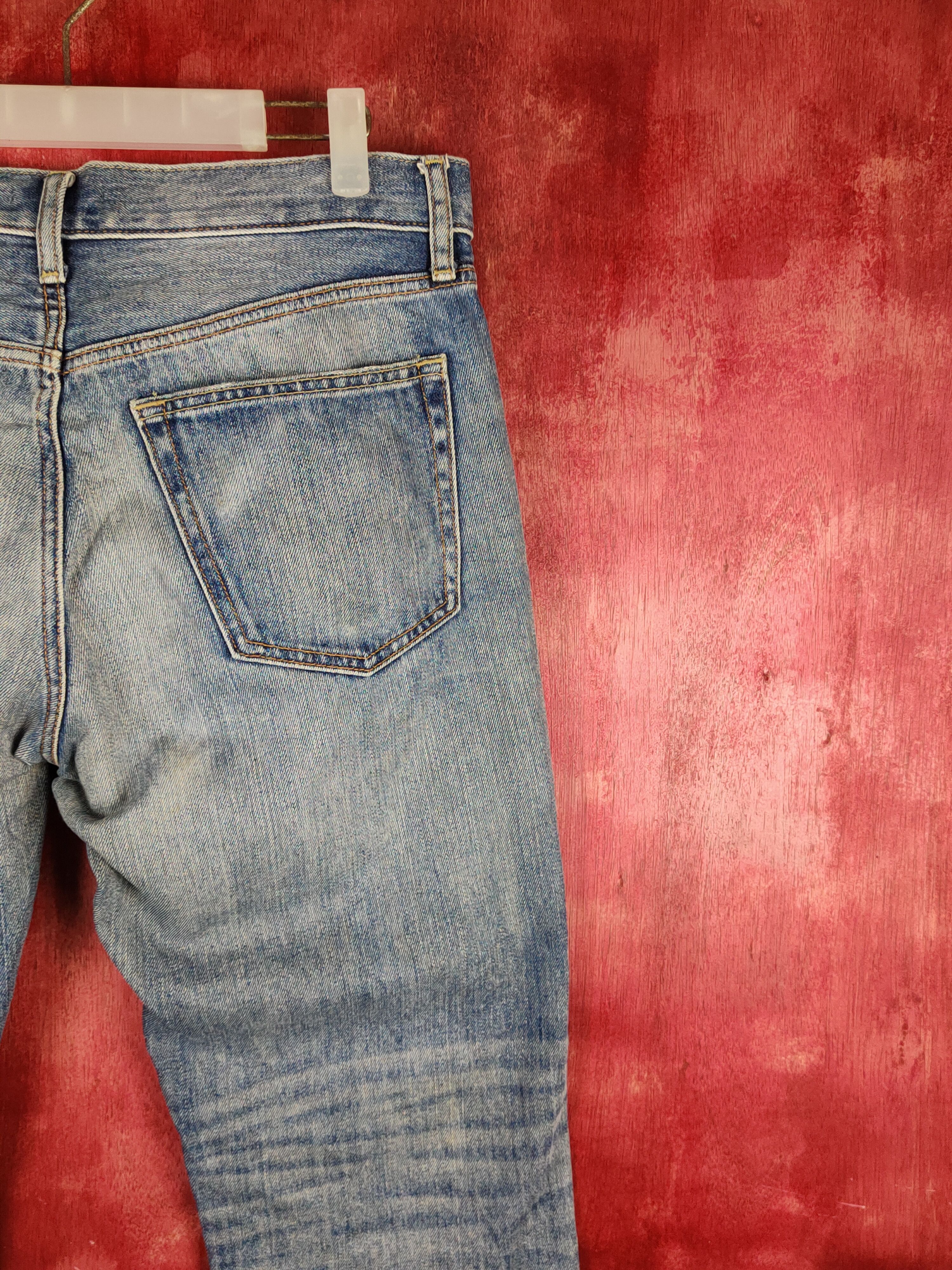 Japanese Brand Uniqlo Blue Faded Distressed Ripped Jeans #S2199 Size US 32 / EU 48 - 10 Thumbnail
