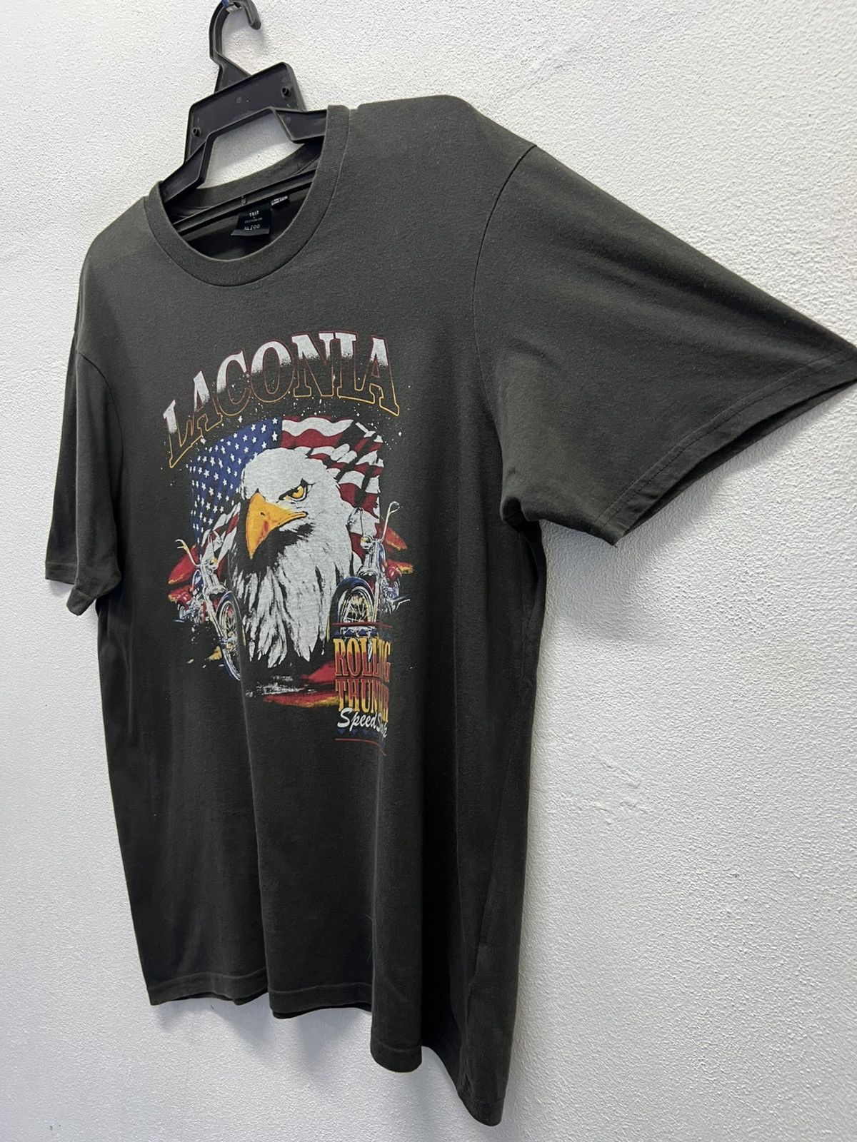 Vintage VINTAGE LACONIA ROLLING THUNDER SPEED SHOP SHIRT Size US XL / EU 56 / 4 - 4 Thumbnail