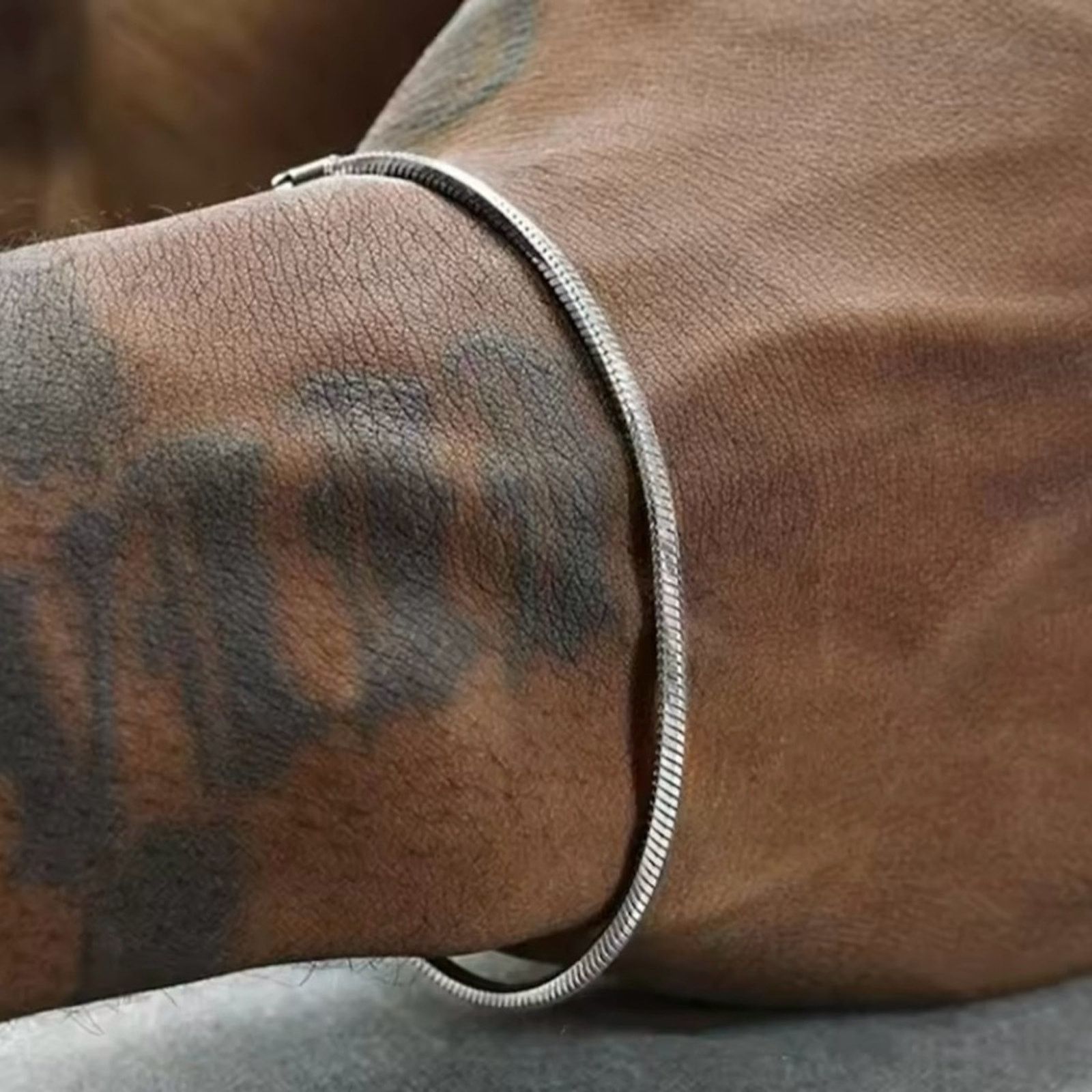 Other Snake Chain Bracelet for Men Hip Hop Simple Bracelet 7.5” Size ONE SIZE - 1 Thumbnail