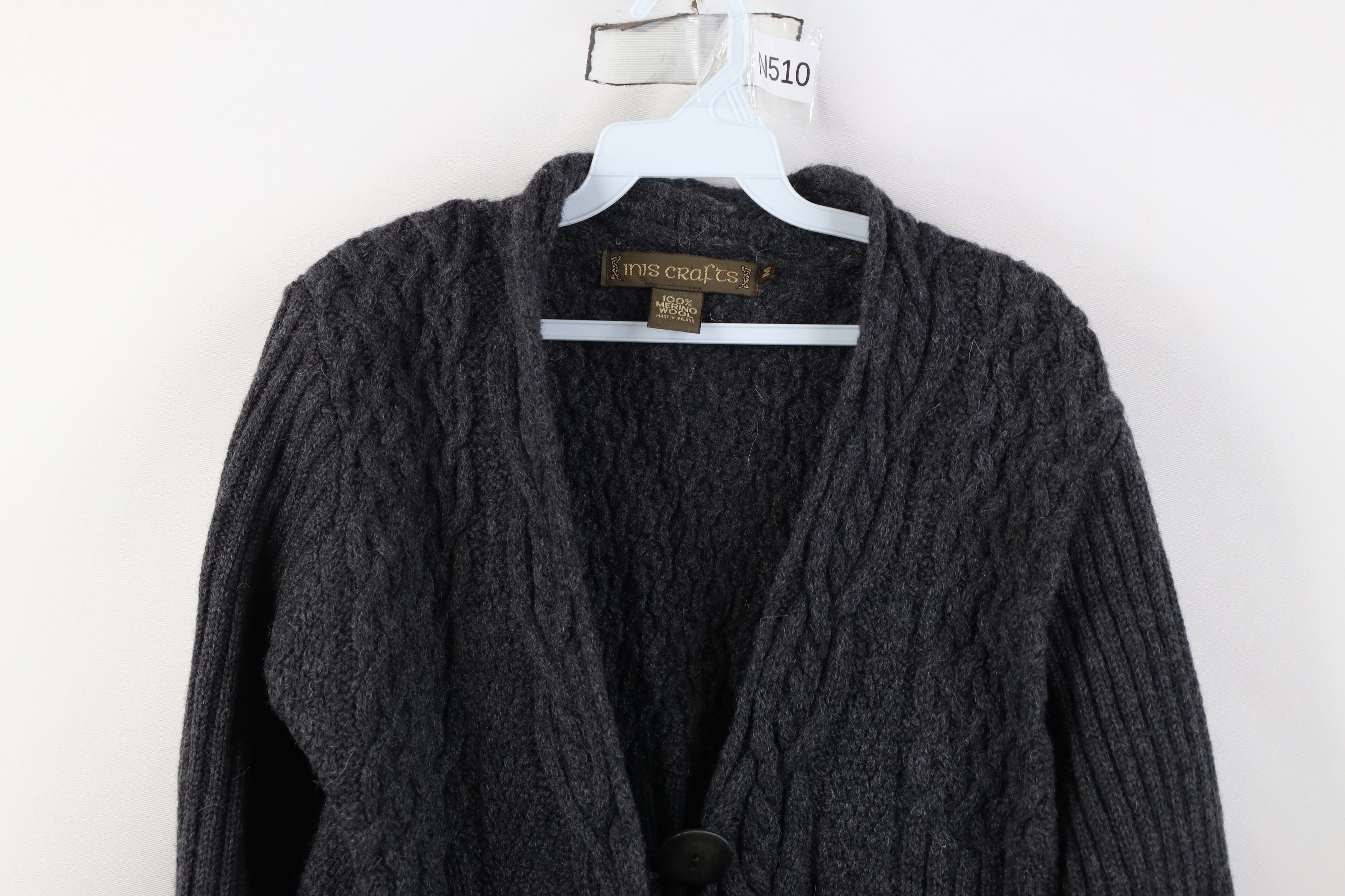 Vintage Vintage 90s Streetwear Fisherman Cable Knit Cardigan Sweater Size M / US 6-8 / IT 42-44 - 2 Thumbnail