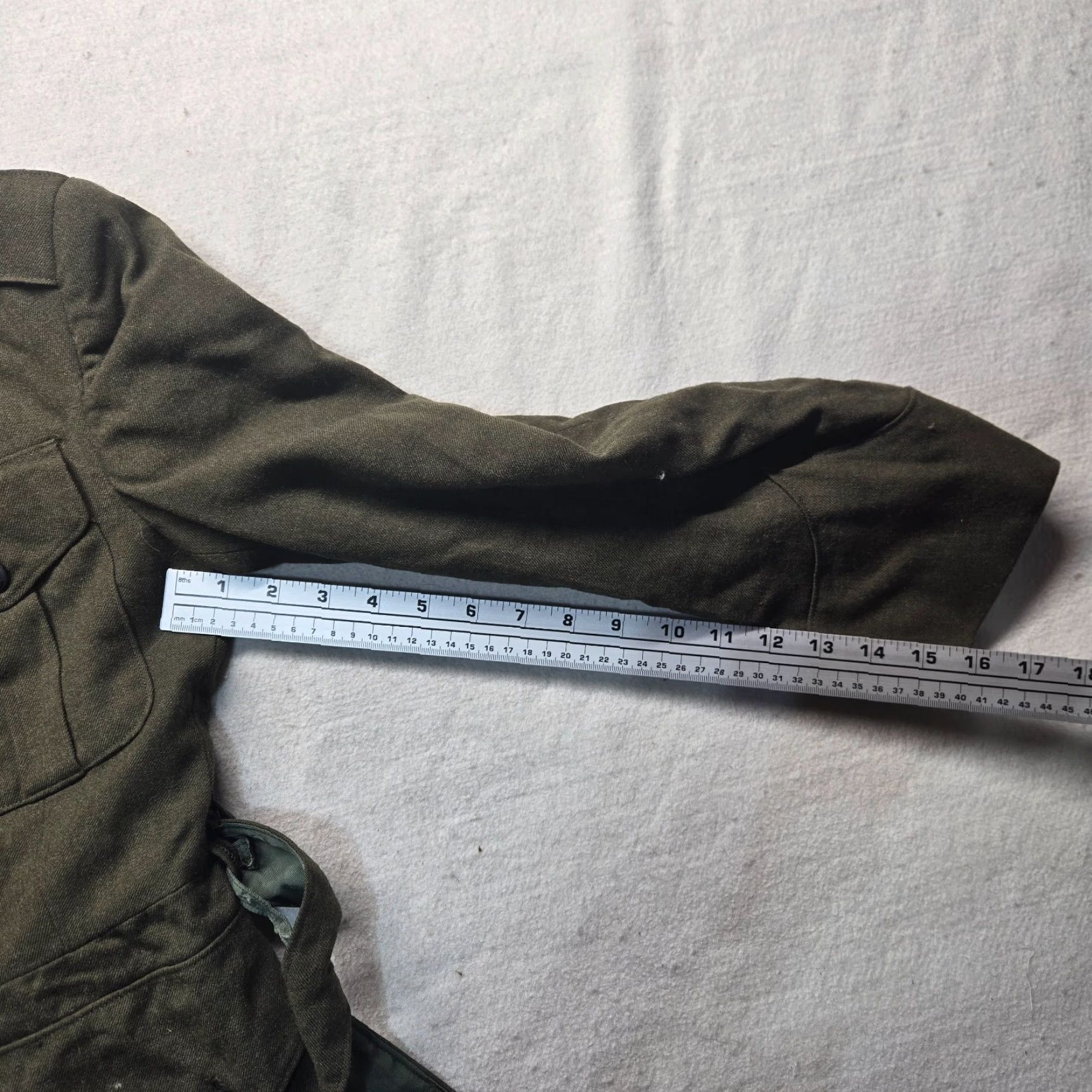 Vintage Military Green Belted Pea Coat Jacket Women Long Sleeve Size 33s Regular Belted Green Casual Business Workwear 33 Womens Size XXS / US 00 / IT 34 - 5 Thumbnail