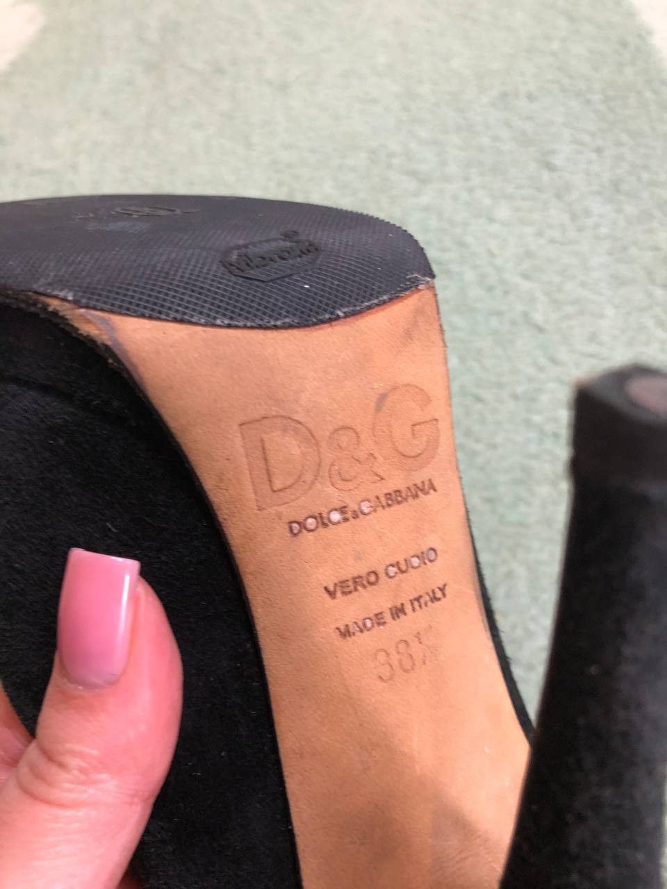 Dolce & Gabbana Dolce & Gabbana Black Peep-Toe Platform Pumps Size US 8.5 / IT 38.5 - 2 Thumbnail