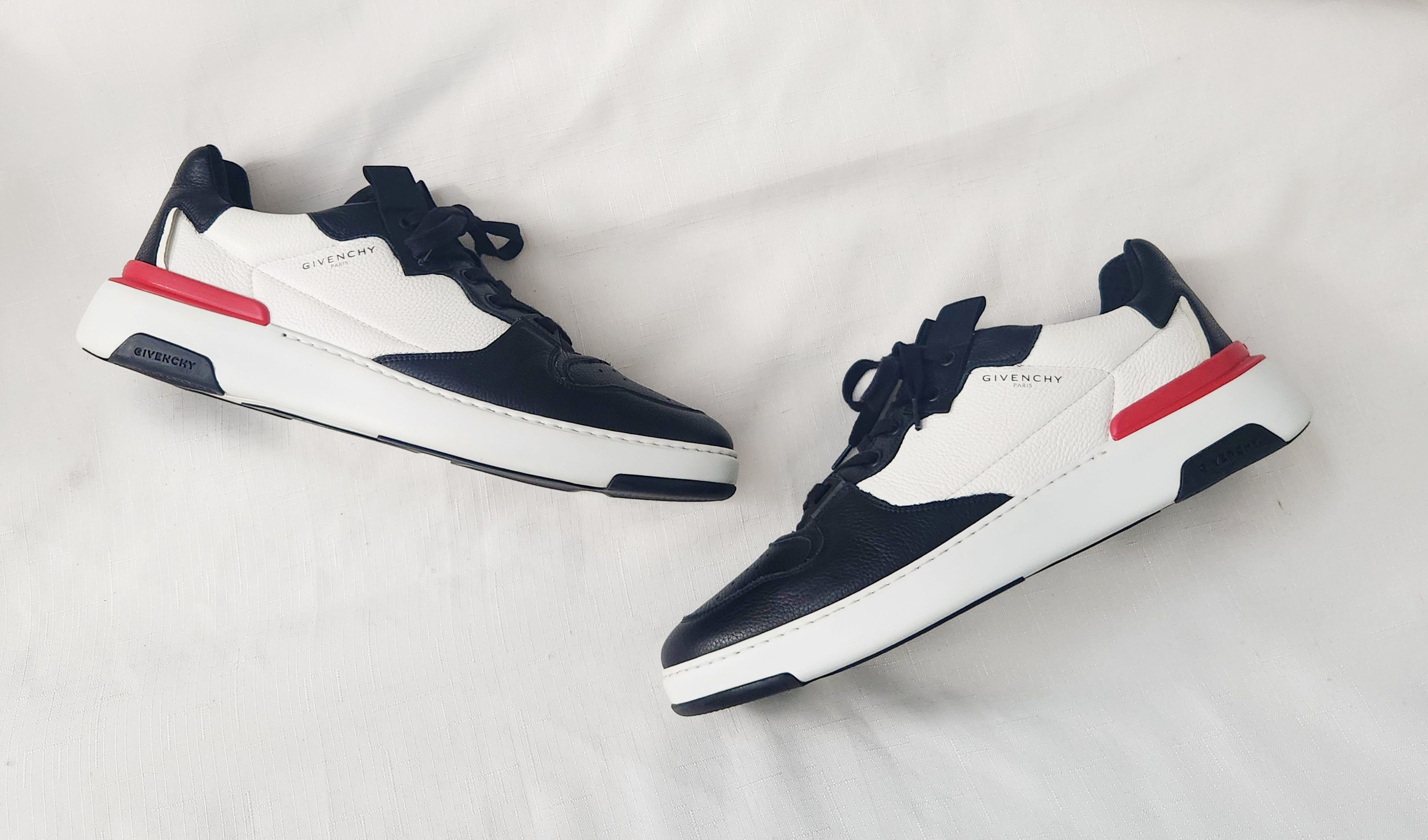 Designer × Givenchy Givenchy White Black multicolor Leather Runner Sneakers 46 Size US 13 / EU 46 - 2 Thumbnail