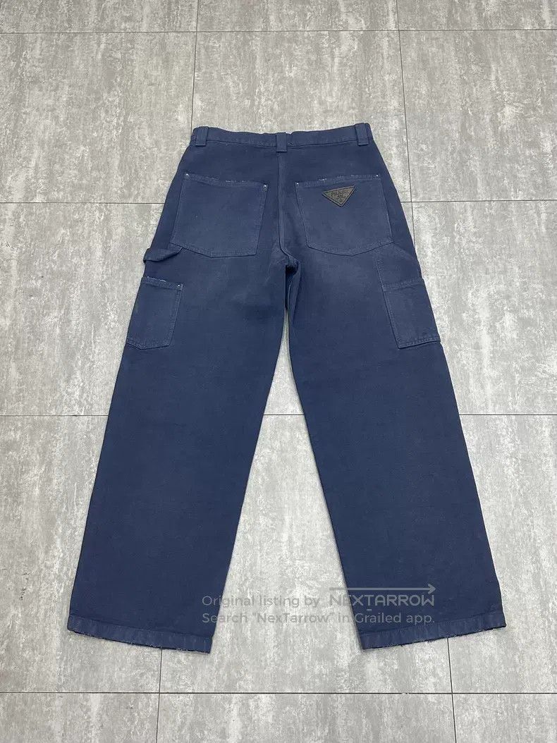 Prada Prada Triangle leather brand double-knee French lumberjack Size US 36 / EU 52 - 2 Thumbnail