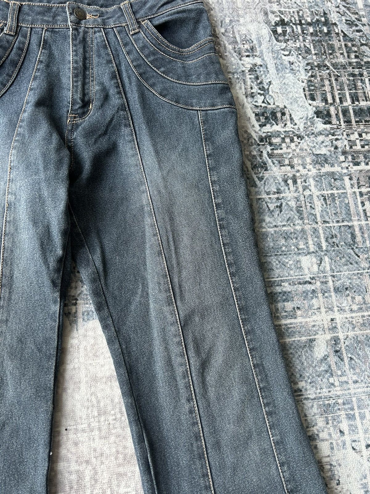 14th Addiction Flared Punk Rock Design Jeans Size US 30 / EU 46 - 9 Thumbnail