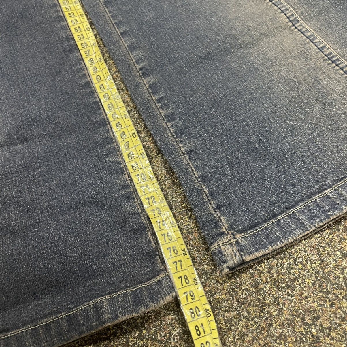 Vintage Vintage Y2K Flare Jeans Wide Leg 90s Grunge Archive Logo Size 28" / US 6 / IT 42 - 7 Thumbnail
