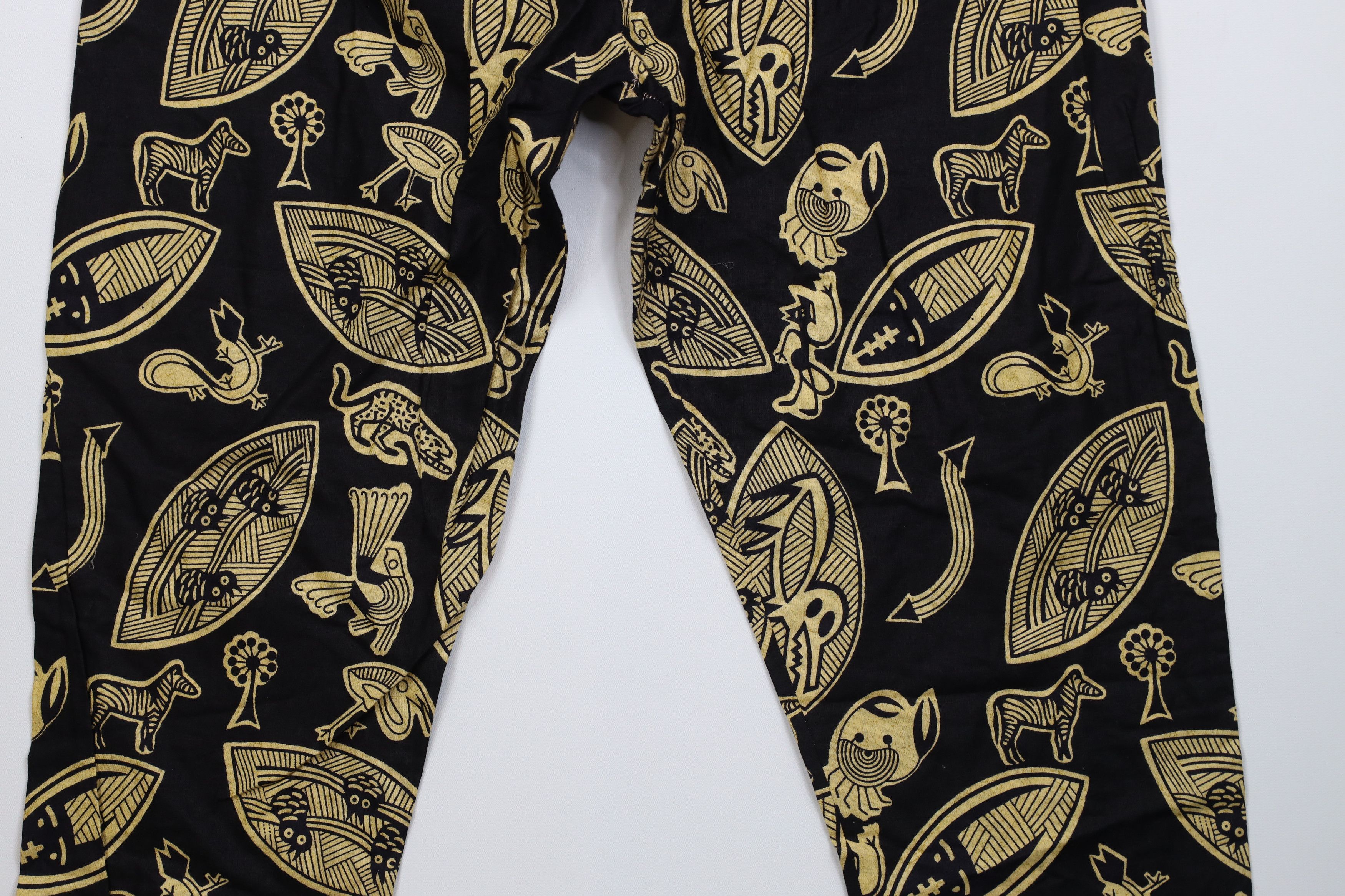 Vintage Vintage 90s Streetwear African Art Safari Harem Pants USA Size 28" / US 6 / IT 42 - 4 Thumbnail