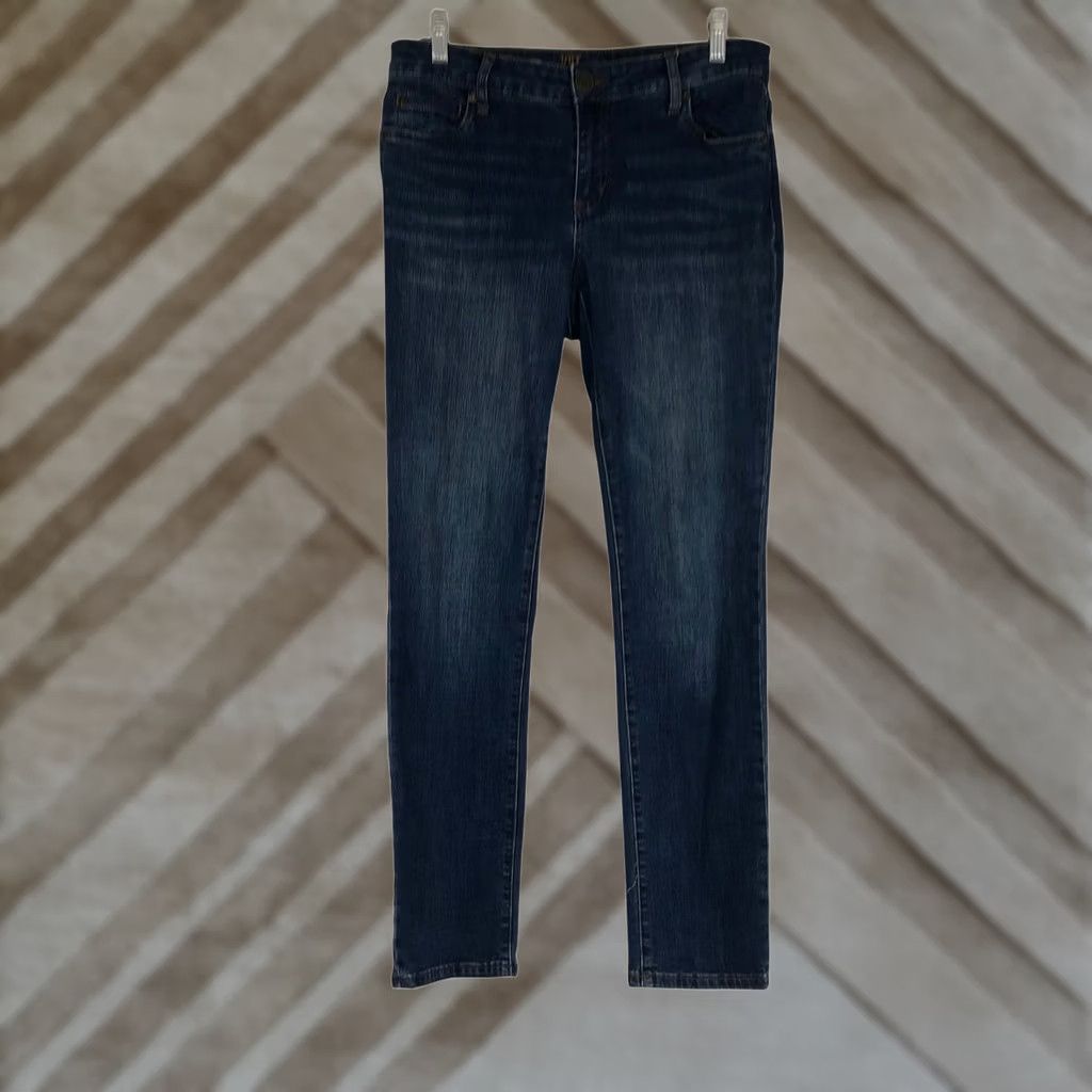 Vintage KUT from the Kloth Katy Boyfriend Jeans Dark Wash Slim Fit Denim Utility Size 27" / US 4 / IT 40 - 1 Thumbnail