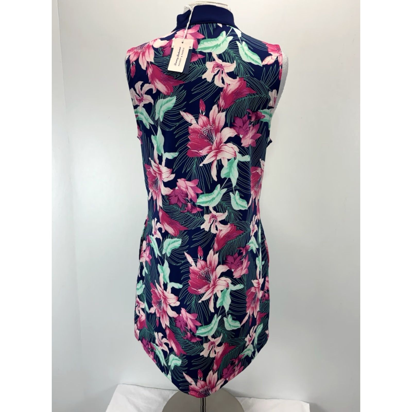 Tommy Bahama NEW Tommy Bahama Racquet & Paddle Active Floral Print Dress Size XL Blue UPF Size XL / US 12-14 / IT 48-50 - 3 Thumbnail