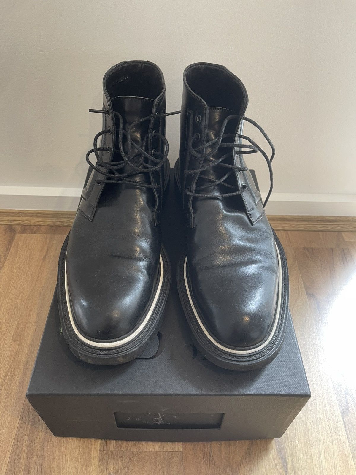 Dior Dior Homme 2009 runway leather boots eu45 Size US 12 / EU 45 - 2 Thumbnail