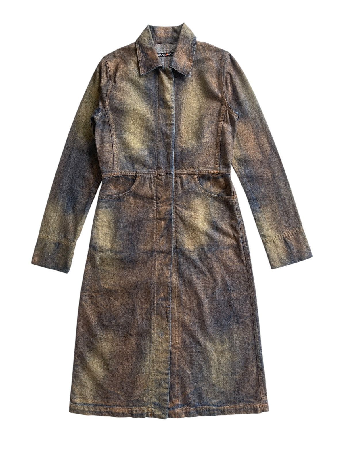 DKNY DKNY Dye Denim LongCoat Size S / US 4 / IT 40 - 2 Thumbnail