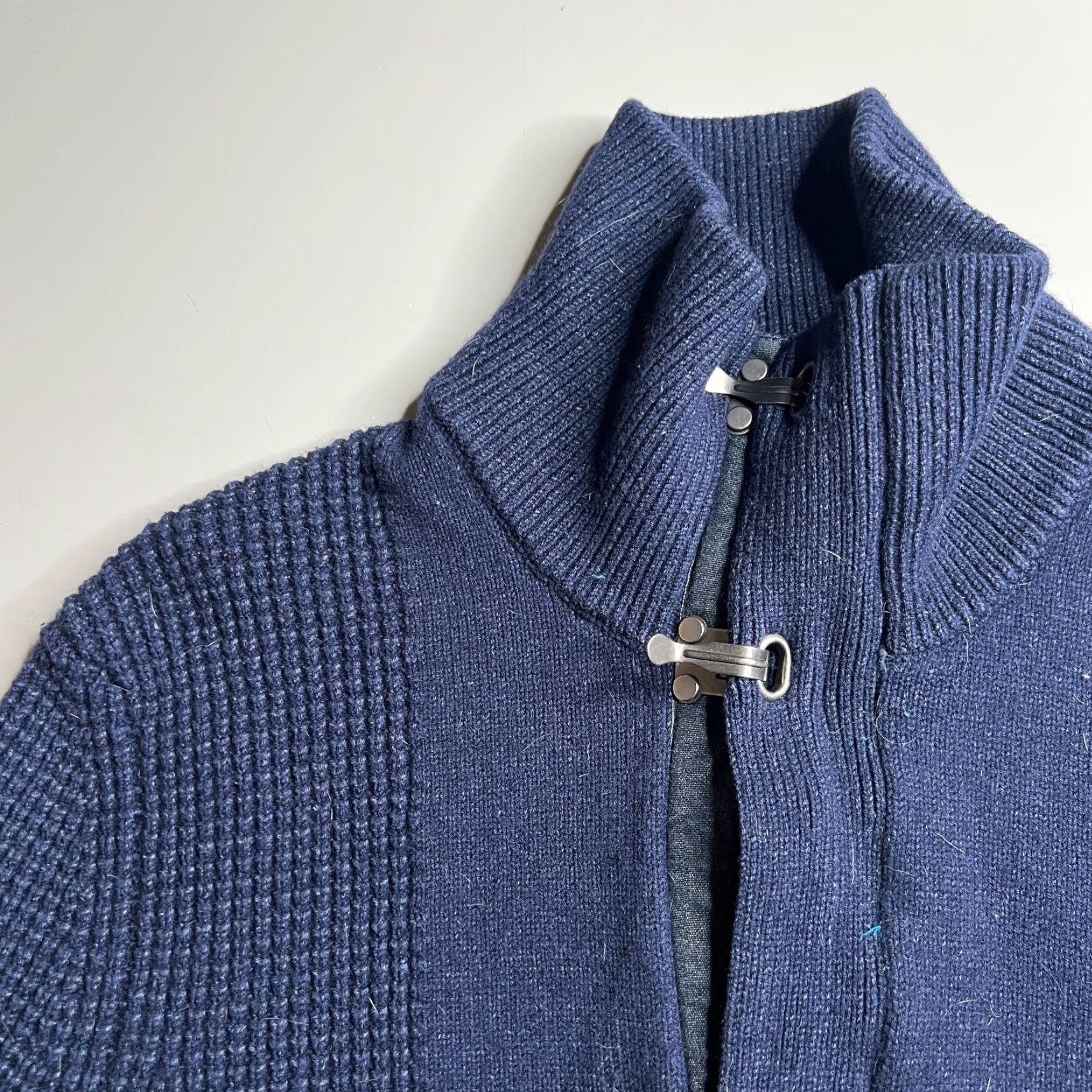 Banana Republic Banana Republic Men’s Waffle Knit Half Zip Sweater Blue Size M Size US M / EU 48-50 / 2 - 6 Thumbnail
