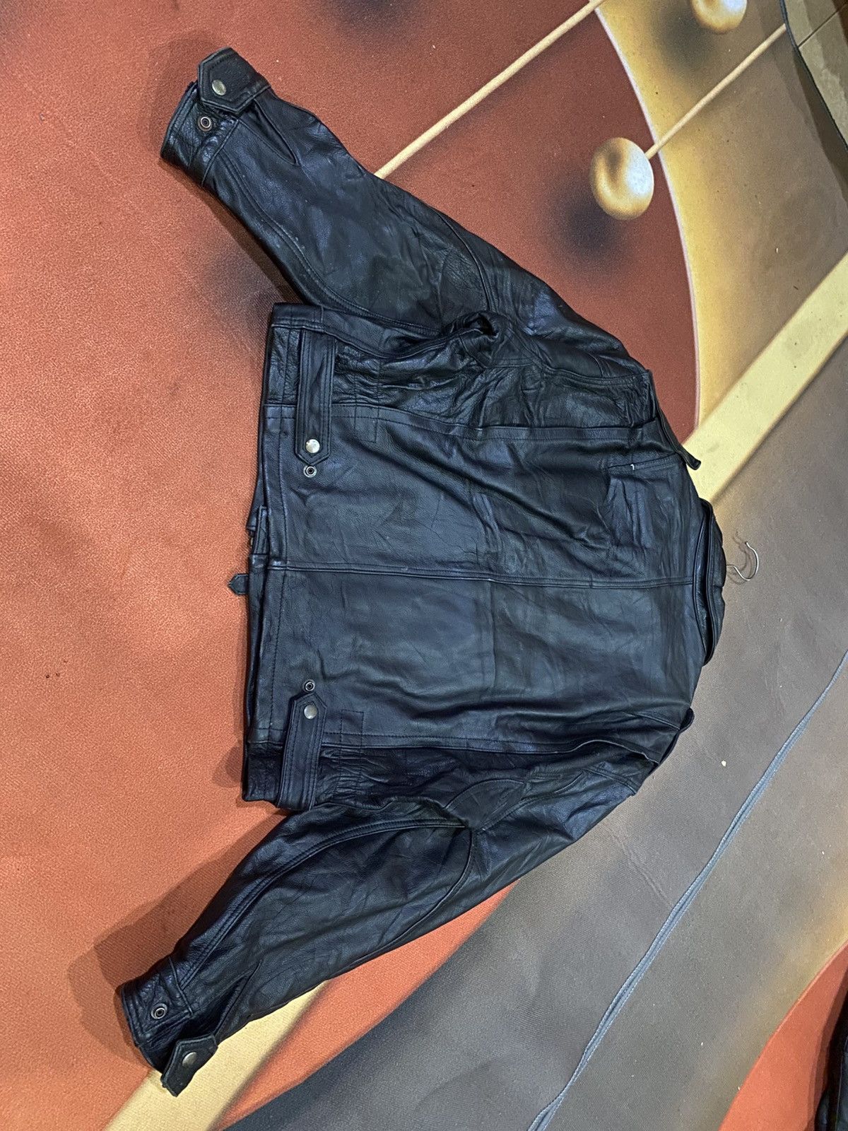 Other Vintage Ghezzi Aero Wear Black Leather Blouson Jacket Size US L / EU 52-54 / 3 - 16 Thumbnail