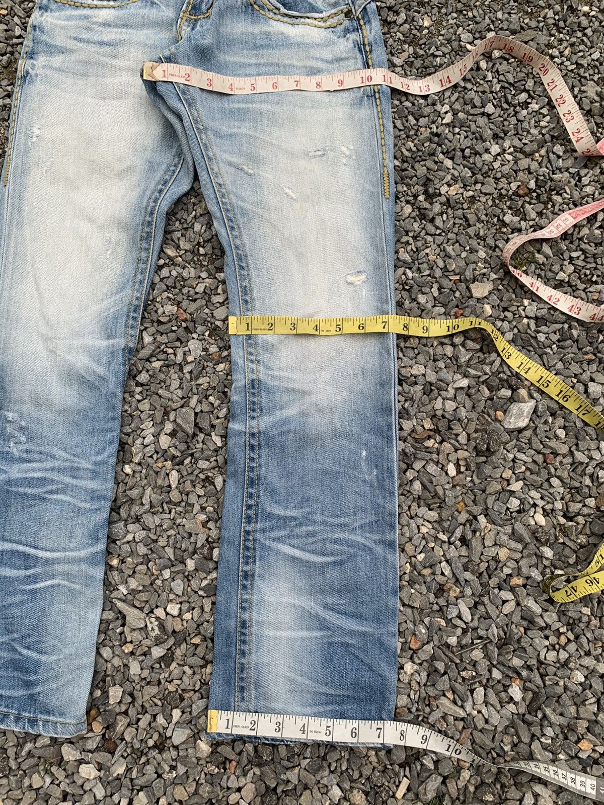 If Six Was Nine Lolita Concert Club Faded & Rusty Distressed Denim Size US 28 / EU 44 - 18 Thumbnail