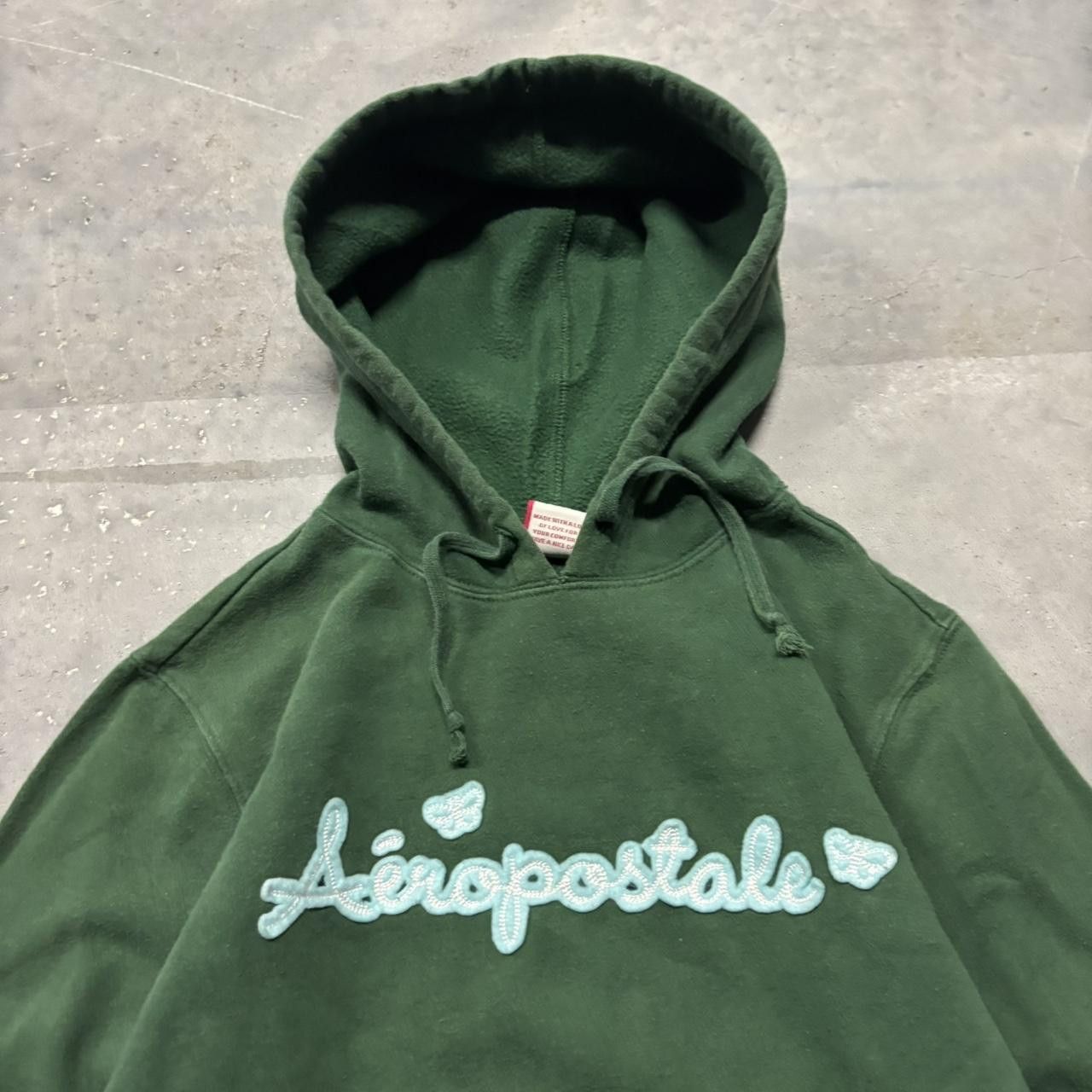 Aeropostale × Vintage Crazy Vintage Y2K/2000s Cute Green Aeropostale Hoodie! Size M / US 6-8 / IT 42-44 - 2 Thumbnail