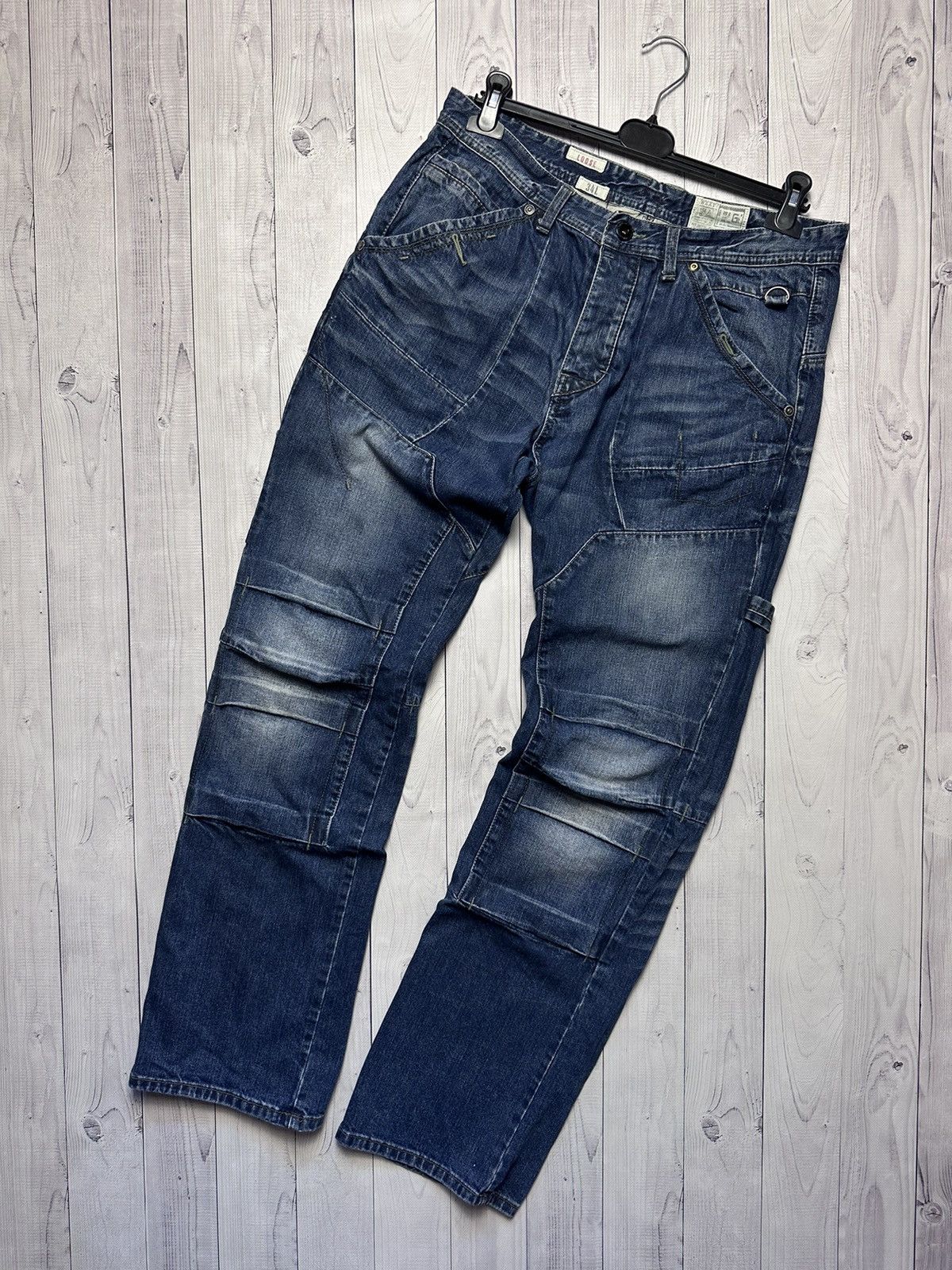 Other × Vintage Vintage cargo multi pocket denim jeans rare size 34/36 Size US 36 / EU 52 - 2 Thumbnail