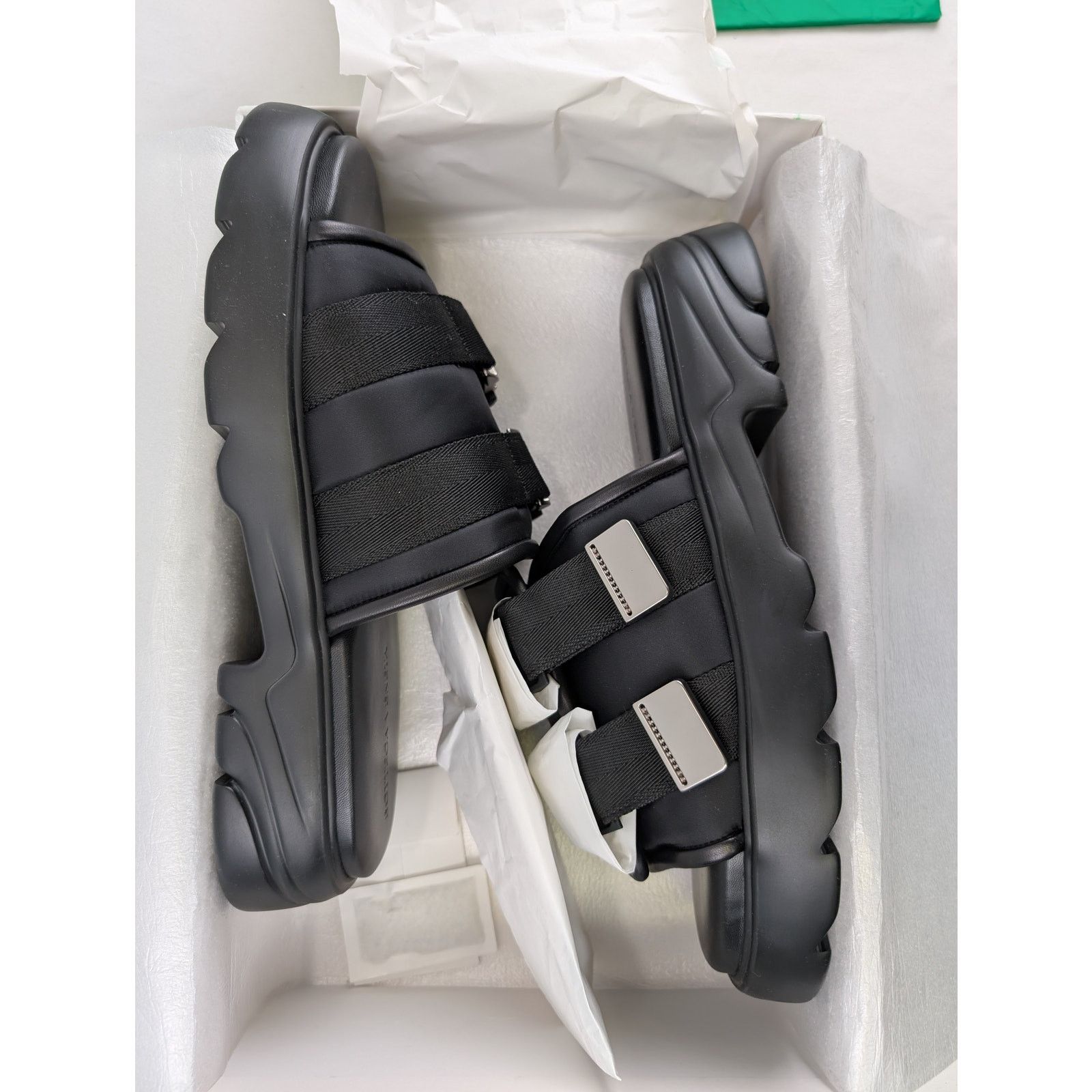 Bottega Veneta o1rshd1 Bomber Flash Sandal Slipper in Black Size US 11 / EU 44 - 23 Thumbnail