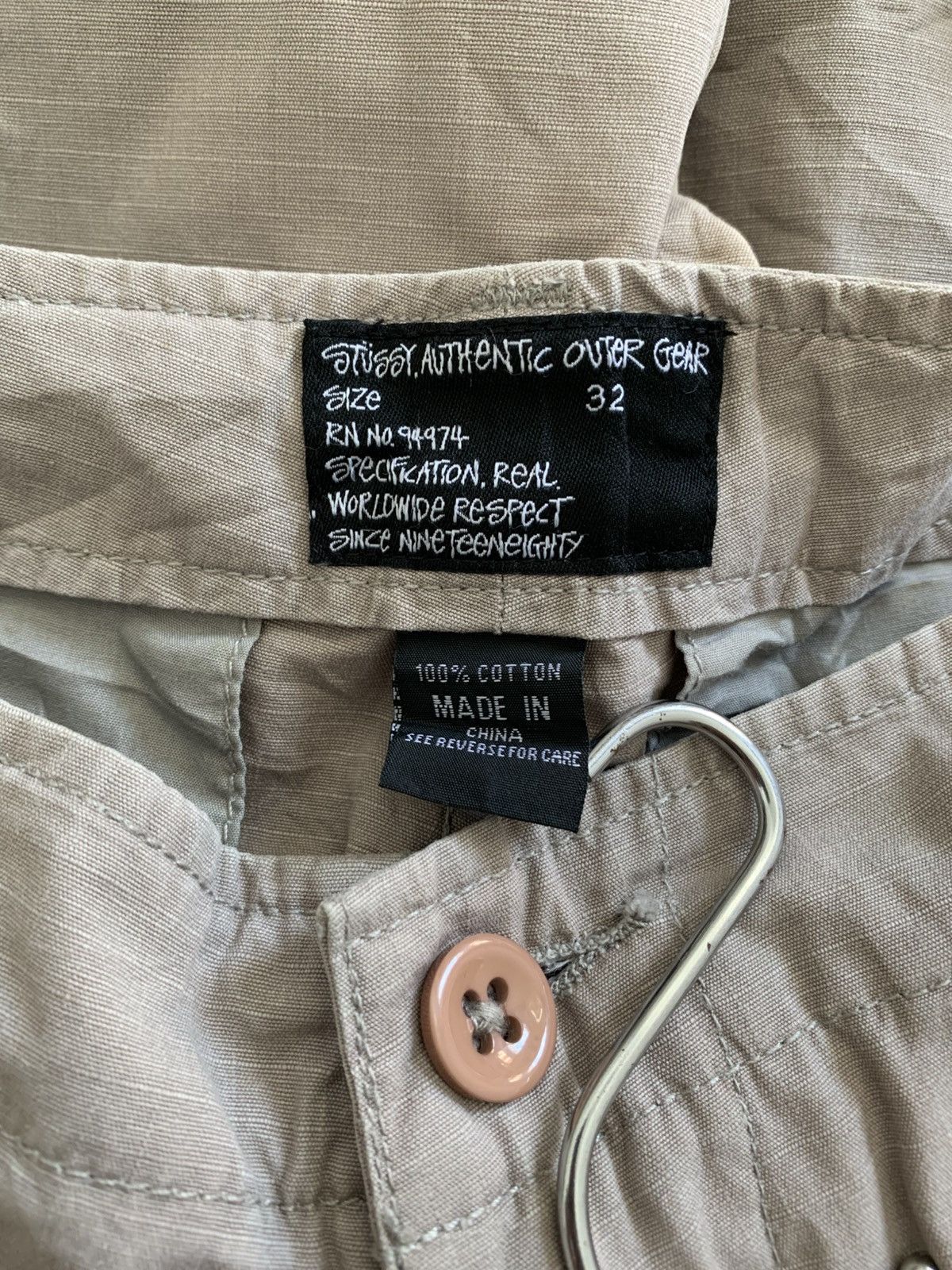 Stussy Vintage Stussy Gear Ripstop Faded Cargo Trousers Size US 34 / EU 50 - 4 Thumbnail