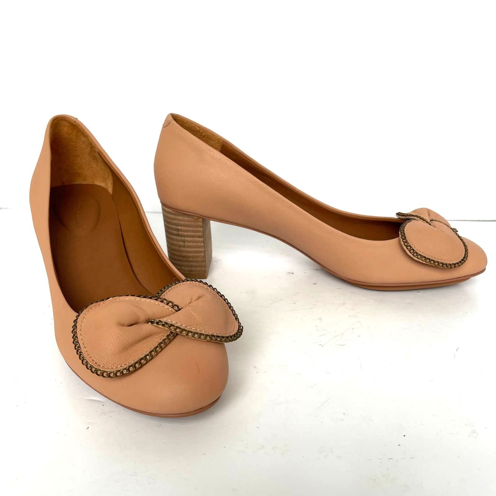 See By Chloé Pumps with Chain Accent Bows NWOB EU 39.5 US 9