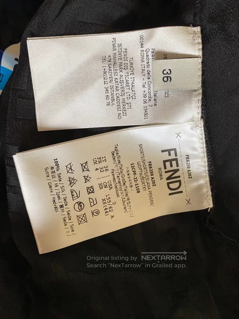 Fendi Fendi Double F logo silk shorts with mulberry silk Size 24" / US 00 / IT 34 - 5 Thumbnail