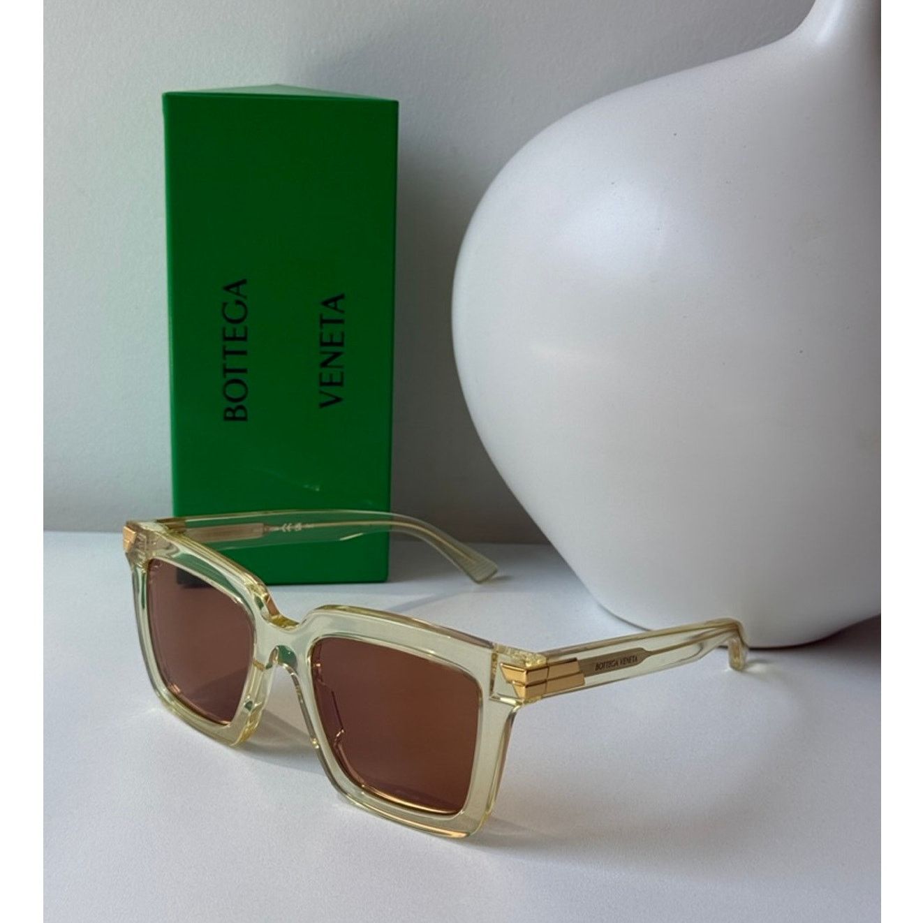 NEW Bottega Veneta BV1033S Brown Unisex Square Sunglasses BOTTEGA VENETA Bottega Veneta Sunglasses BV1033S Havana  main image 3