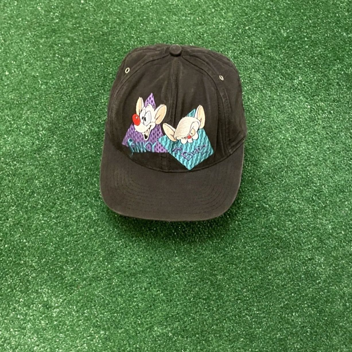 Vintage VINTAGE Animaniacs Pinky & The Brain Cartoon VTG 90s 1993 SnapBack Hat Size ONE SIZE - 5 Thumbnail