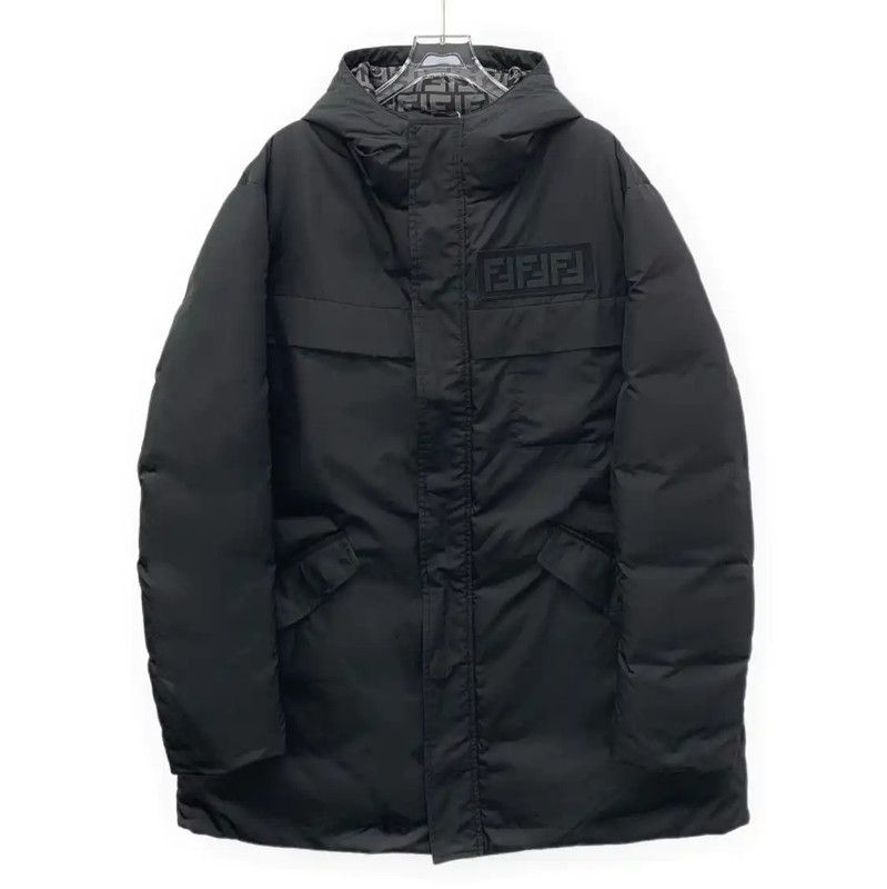 Fendi Fendi Black Polyester Men's Puffer Jacket 0089 Size US L / EU 52-54 / 3 - 1 Thumbnail