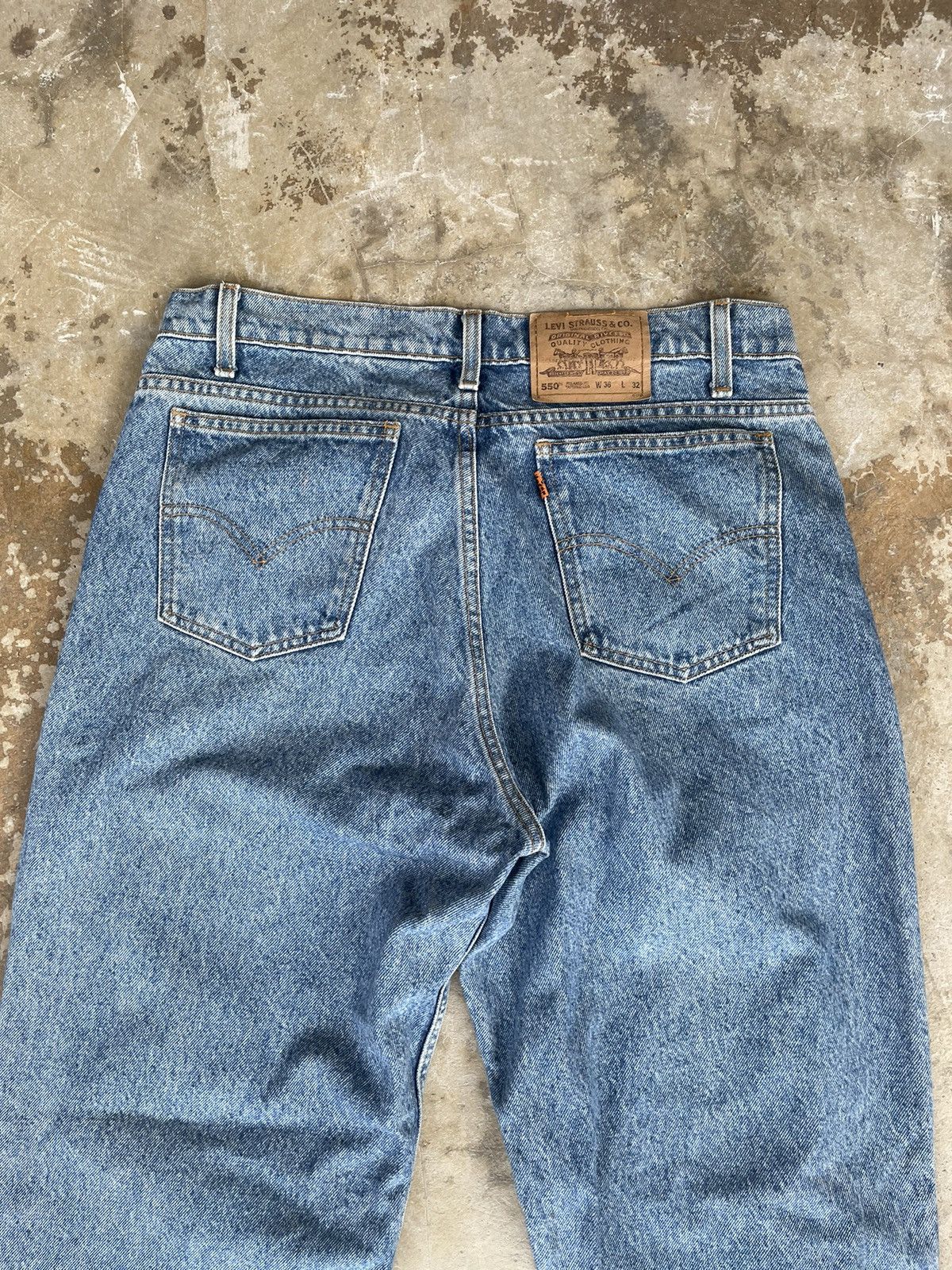 Levi's Vintage 80s Levis 550 Orange Tab Light Wash Jeans Size US 36 / EU 52 - 4 Thumbnail