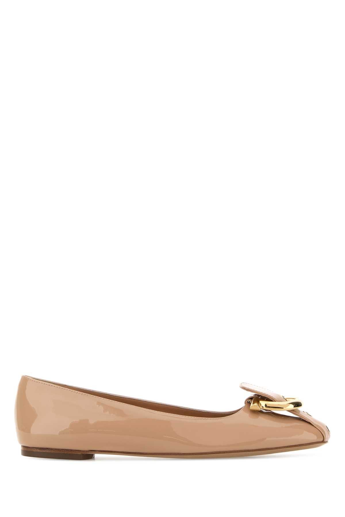 Salvatore Ferragamo Skin Pink Leather Oxide Ballerinas Size US 10.5 / IT 40.5 - 1 Thumbnail