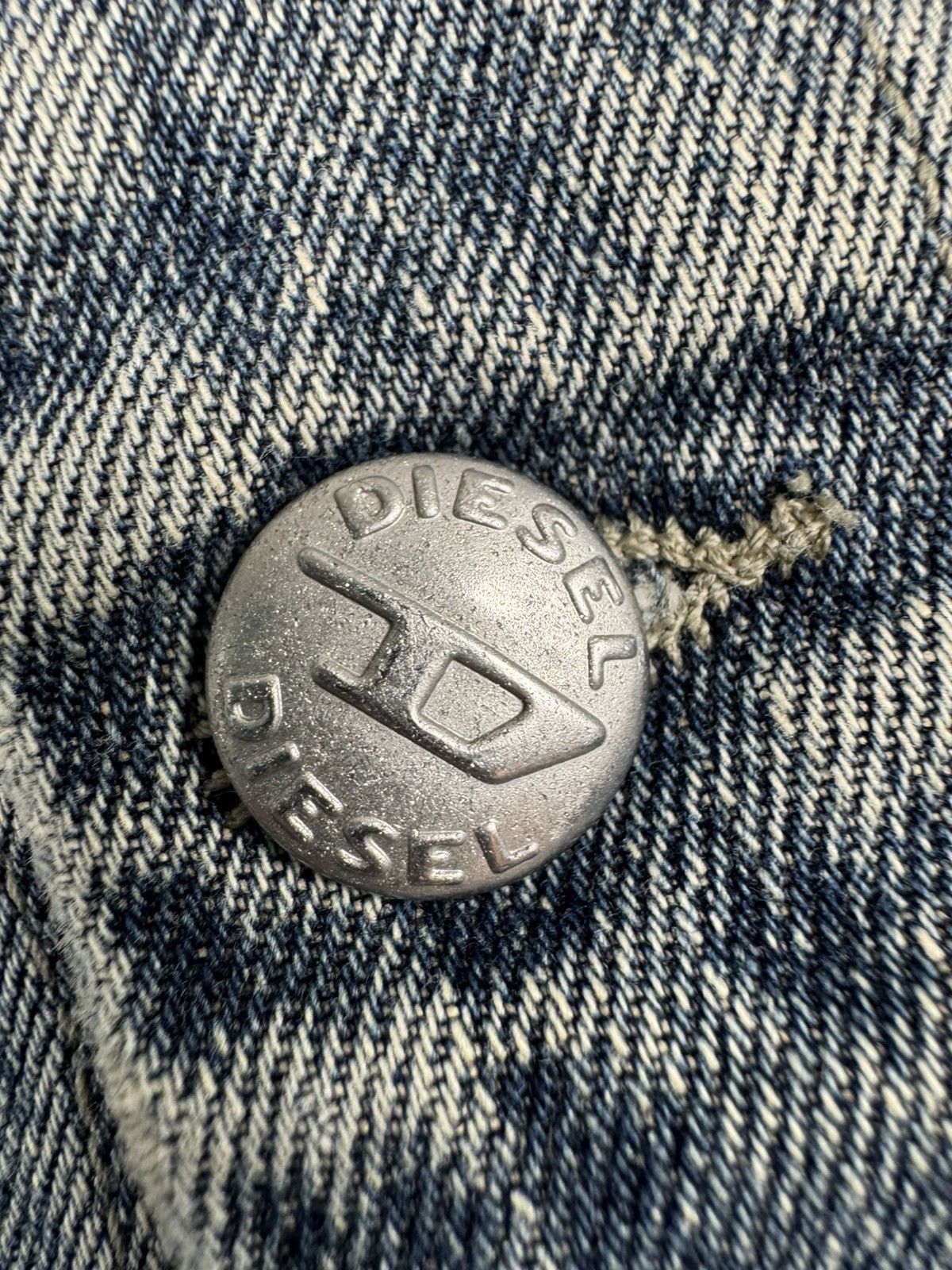 Diesel × Vintage Vintage Y2K Diesel washed denim katana jacket cropped fit Size M / US 6-8 / IT 42-44 - 13 Thumbnail