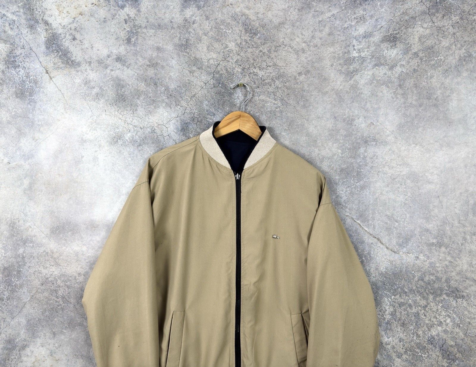 Lacoste Lacoste Vintage Reversible 2-Sides Bomber Jacket Size US XL / EU 56 / 4 - 8 Thumbnail