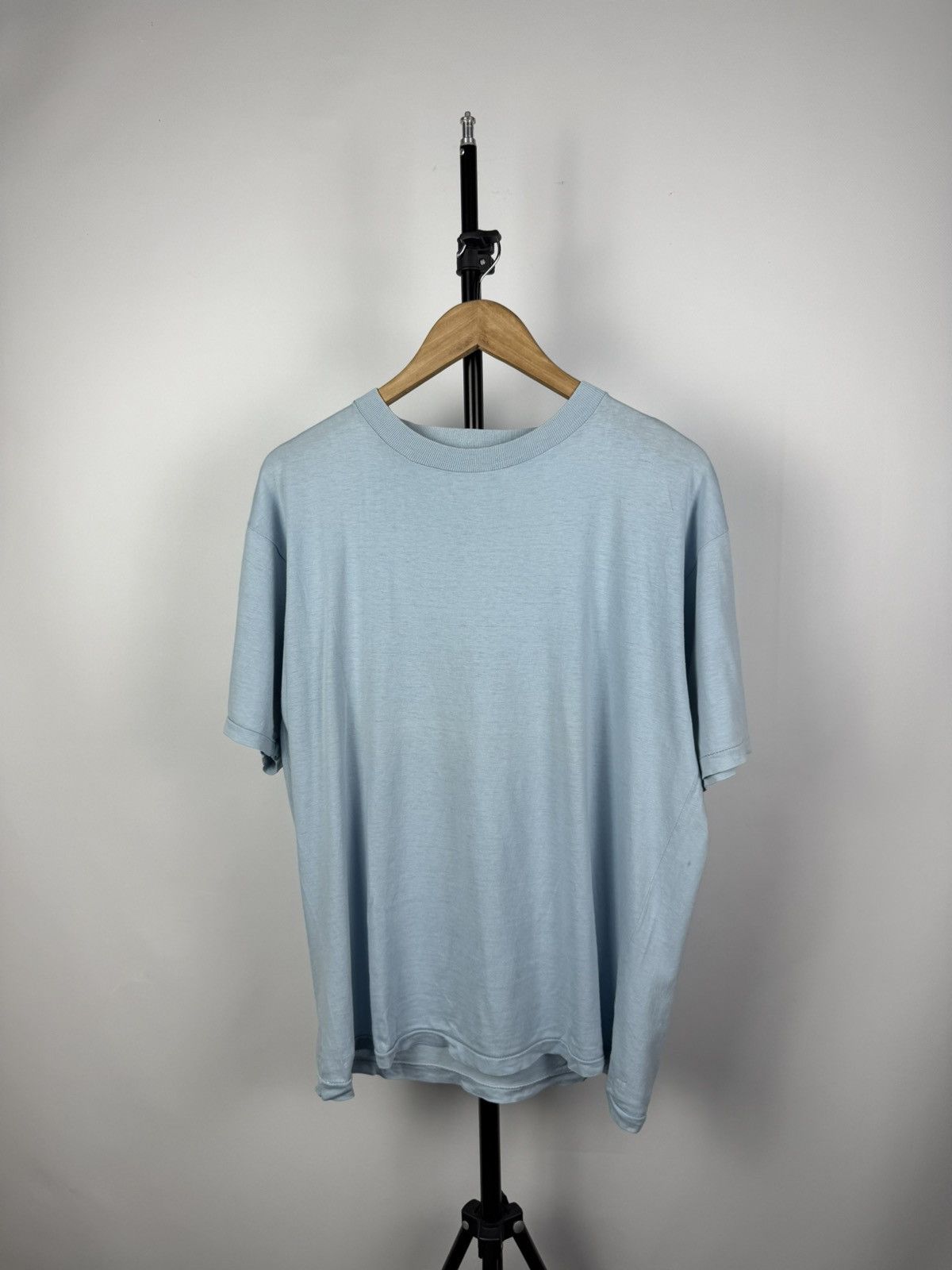 Japanese Brand × Vintage Vintage 80s Japanese Style Faded Blank Tee shirt Y2K rare Size US L / EU 52-54 / 3 - 1 Thumbnail
