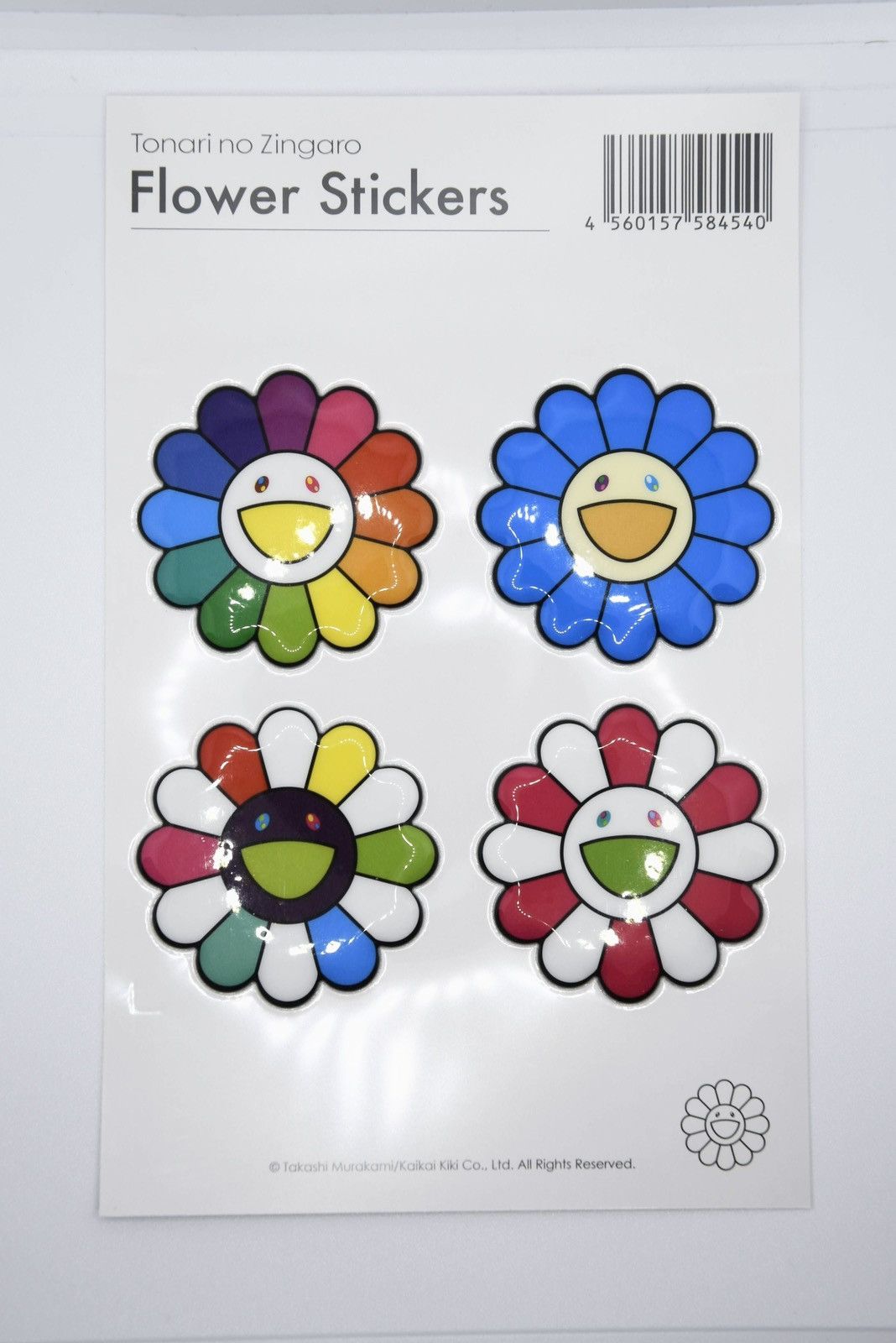 Takashi Murakami Takashi Murakami - Bubblingly Sticker - 4 Flowers (rainbow, pink, cyan) Size ONE SIZE - 1 Thumbnail