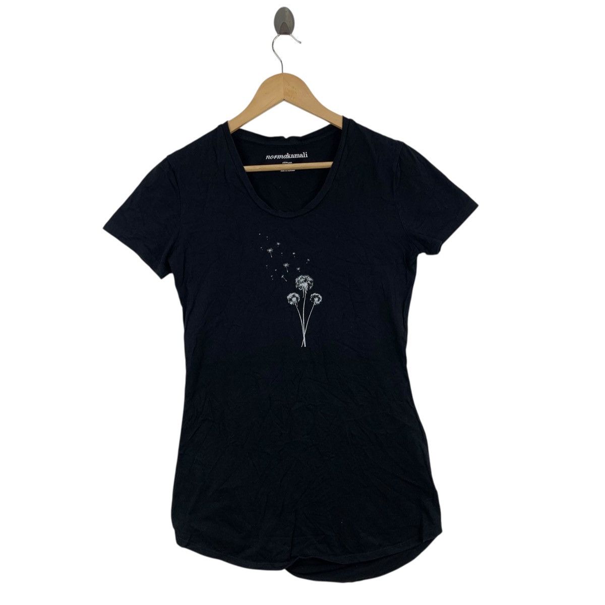 Norma Kamali NORMA KAMALI American Fashion Flower Short Sleeve Tshirt Size L / US 10 / IT 46 - 1 Thumbnail