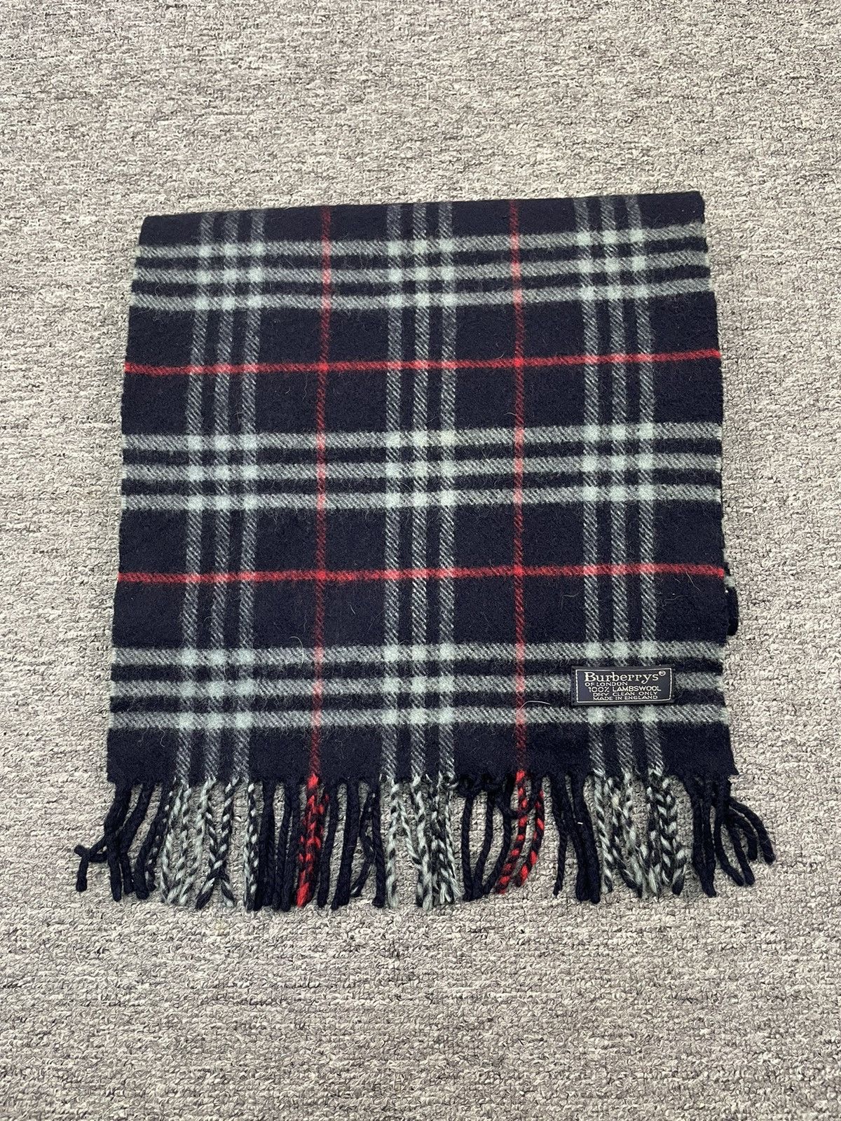 Burberry × Vintage Vintage Burberry Cashmere Scarf Muffler Size ONE SIZE - 2 Thumbnail