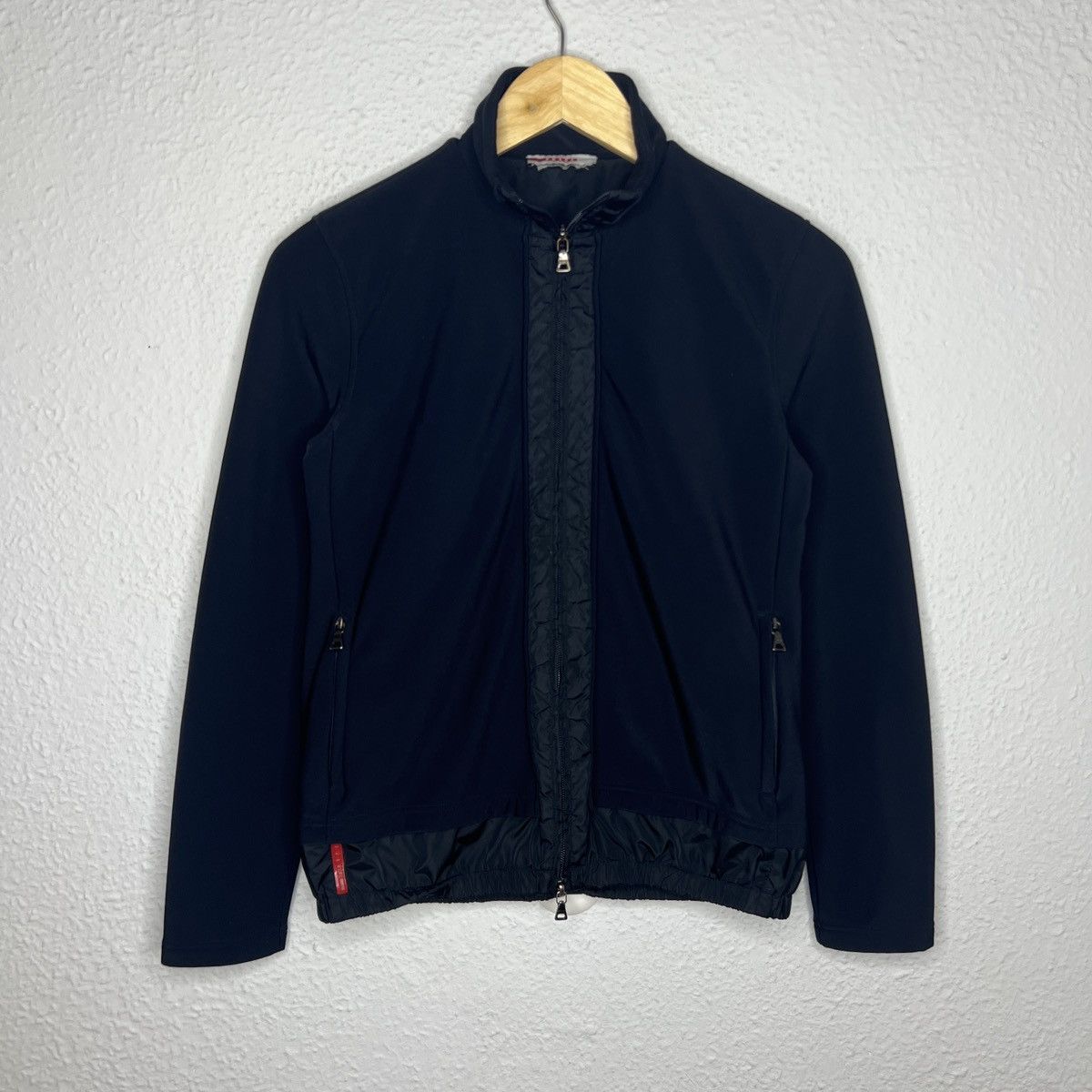 Designer × Prada Prada Nylon Light Jacket Black Logo Zip Logo Size XS / US 0-2 / IT 36-38 - 1 Thumbnail