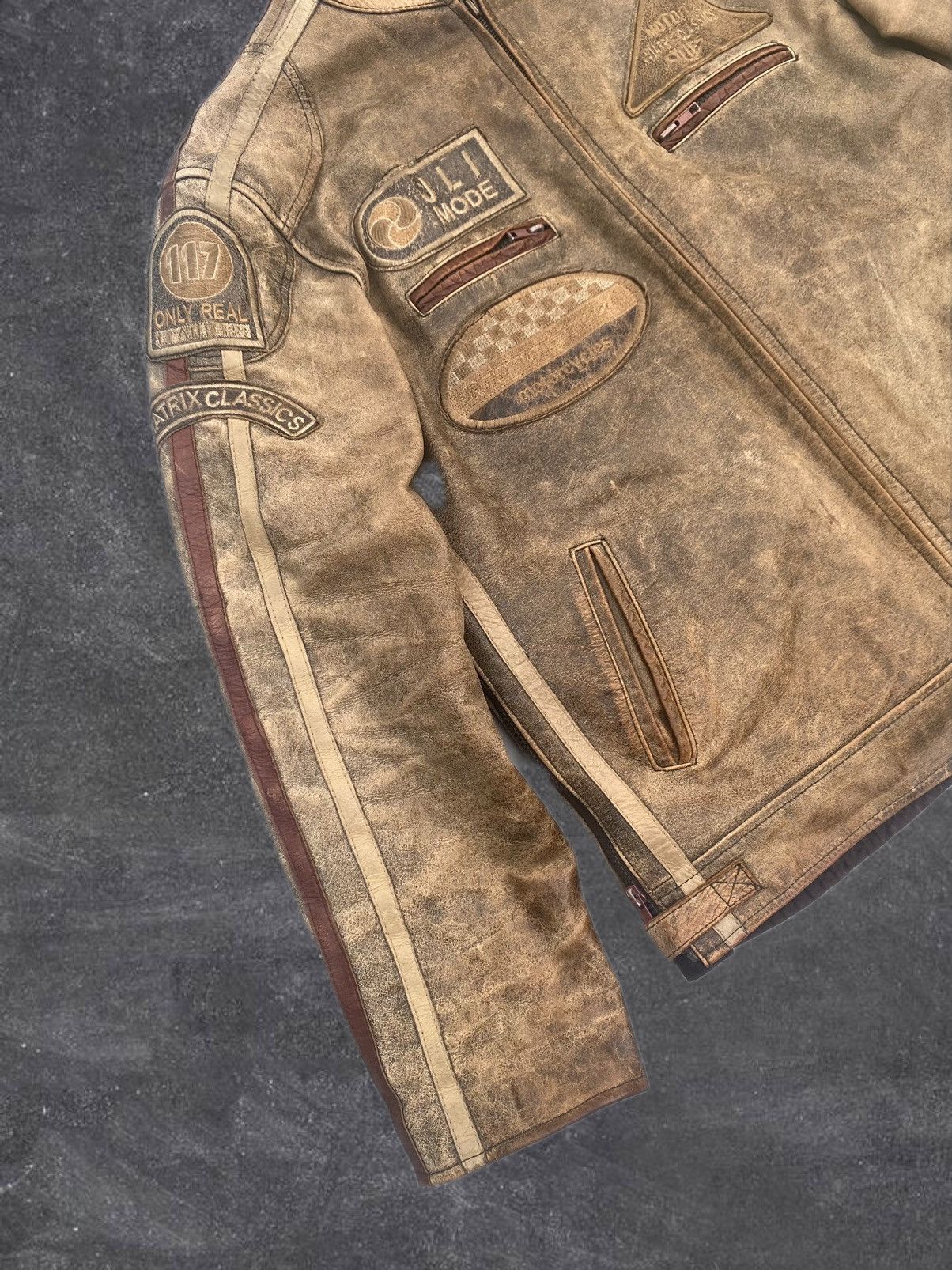 Vintage Vintage Y2K leather racing jacket MOTO Aviatrix Size US L / EU 52-54 / 3 - 3 Thumbnail