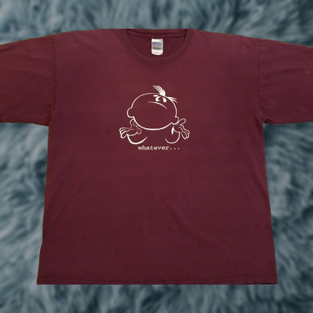 Vintage Vtg Faded Distress Shirt XL Sarcasm Funny Saying Grunge Skate Y2K 90s - Joke - T-Shirt - Red - Men Size US XL / EU 56 / 4 - 1 Thumbnail
