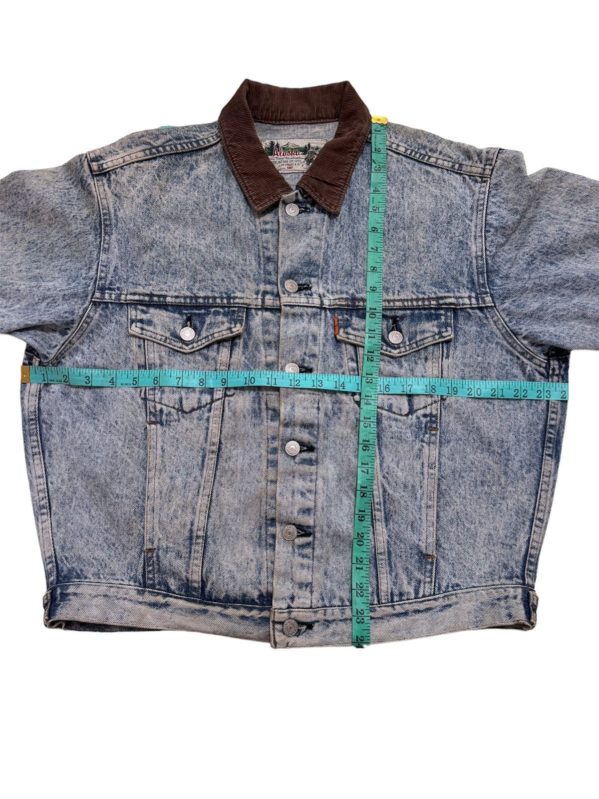 Levi's VINTAGE LEVIS ALASKA ORANGE TAB J02 ACID WASH DENIM JACKET Size US M / EU 48-50 / 2 - 17 Thumbnail
