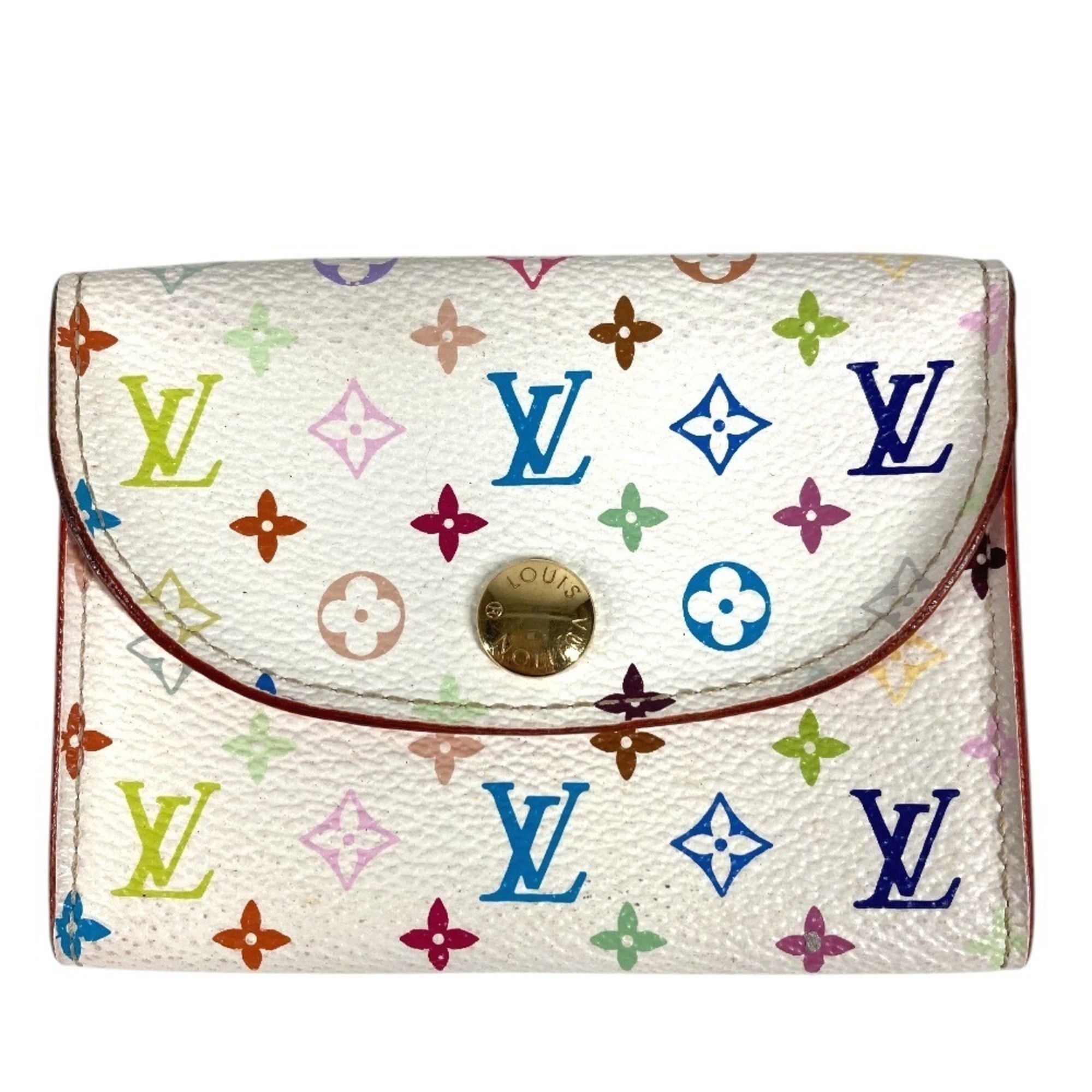 Louis Vuitton LOUIS VUITTON M66560 Monogram Multicolor Enveloppe Carte de Visite Business Card Holder Pass Case Holder/Card Canvas Women's Blanc White Size ONE SIZE - 1 Thumbnail