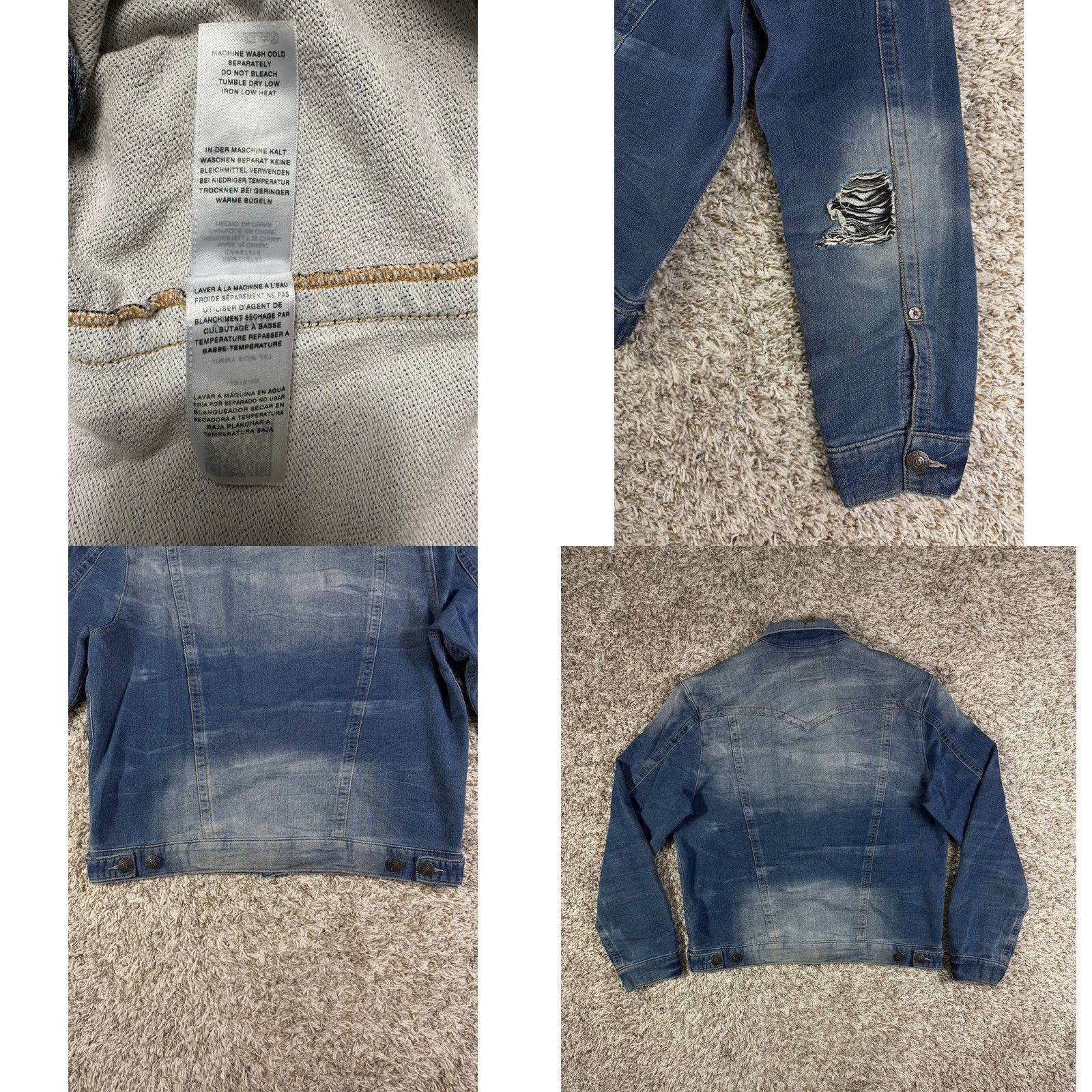 True Religion True Religion Jimmy Denim Jacket Slim Men's Size XL Blue Cotton Button Bomber Size US XL / EU 56 / 4 - 9 Thumbnail