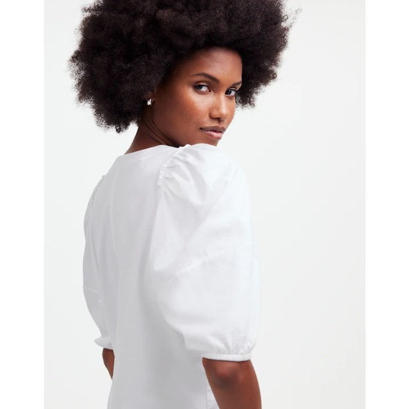 Madewell NWT Madewell Puff-Sleeve Tee In White Size Small Size S / US 4 / IT 40 - 3 Thumbnail