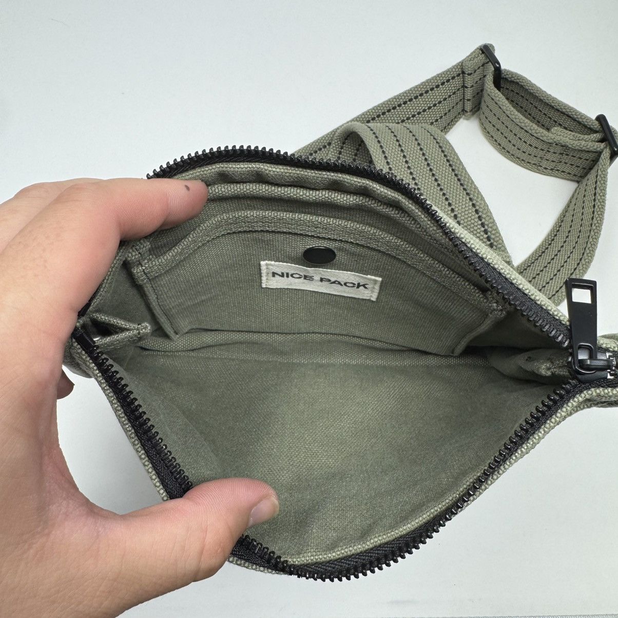 Other The Particulars Nice Pack Cross Body Canvas Bag Light Green Size ONE SIZE - 7 Thumbnail