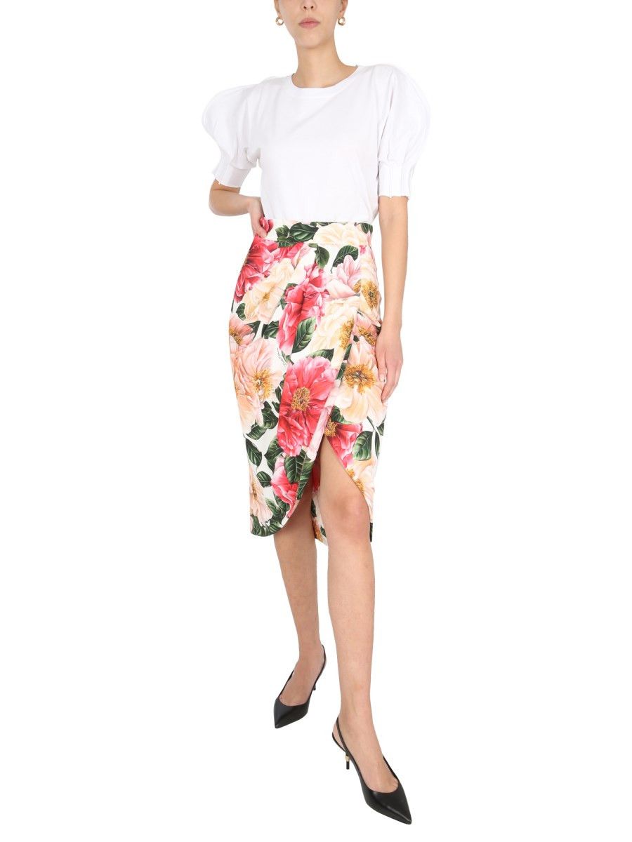 Dolce & Gabbana o1y0925 Midi Skirt in Multicolor Size 25" / US 0 / IT 36 - 2 Thumbnail