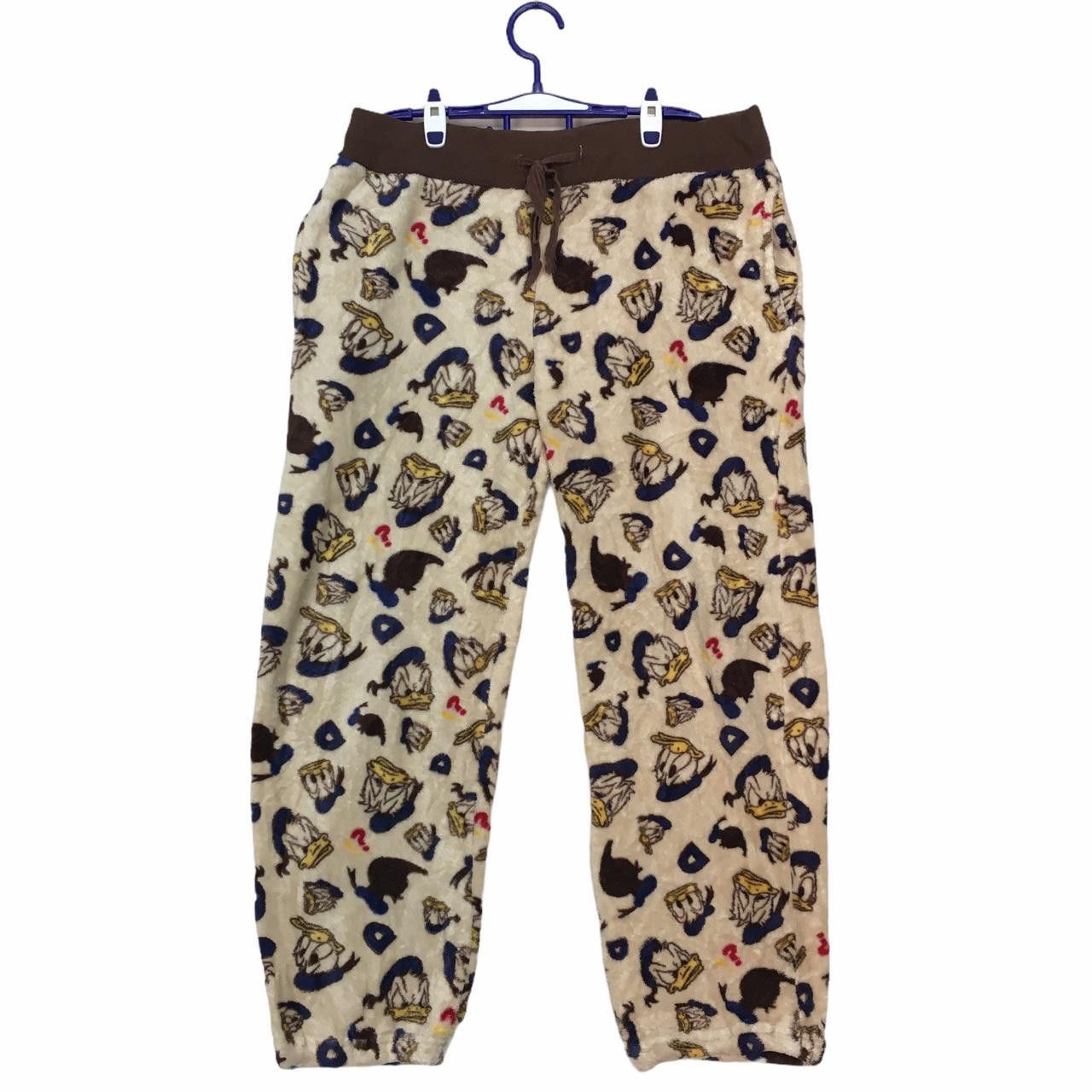 Vintage Vtg DISNEY DONALD DUCK Fleece Long Pants Size 34" / US 12 / IT 48 - 1 Thumbnail