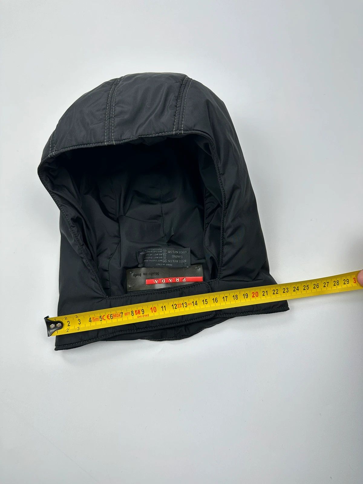 Prada Prada Sport FW99 Black Nylon Hood Mask Size ONE SIZE - 16 Thumbnail