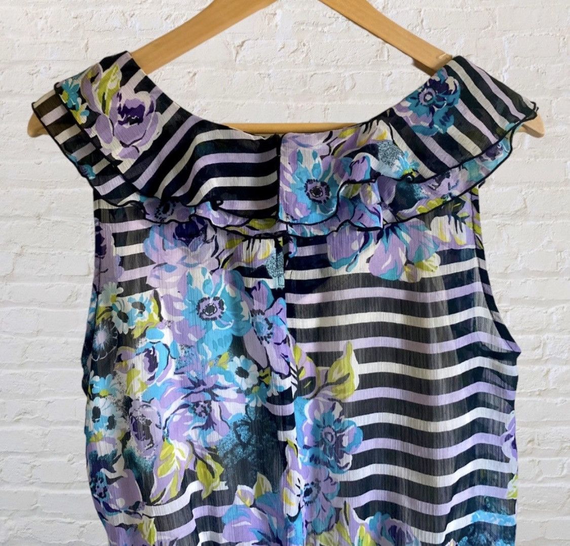 Other IZ BYER FLORAL STRIPED SLEEVELESS TANK TOP WITH WAIST TIE Size XL / US 12-14 / IT 48-50 - 11 Thumbnail