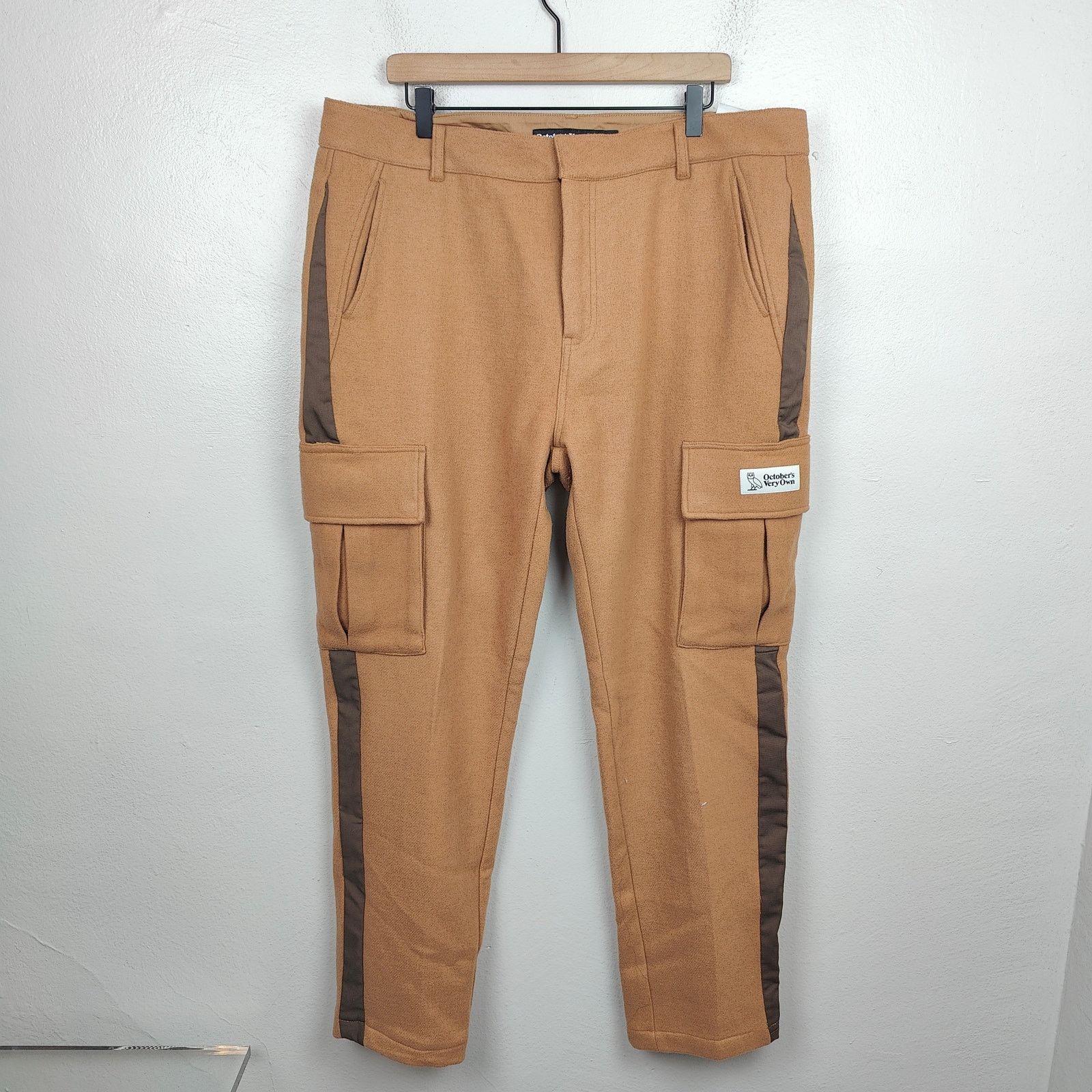 October's Very Own Octobers Very Own OVO Cargo Pants Mens 40 Brown Wool Blend Size US 40 / EU 56 - 1 Thumbnail